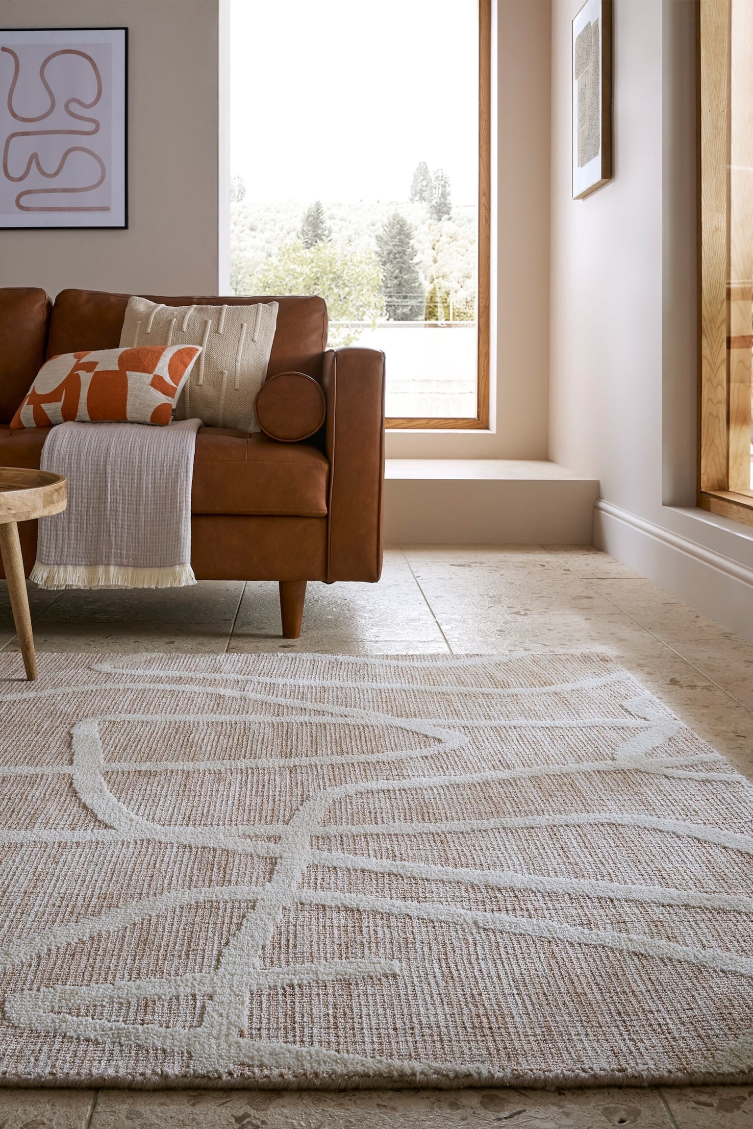 Micah Abstrakter Teppich - Beige - 2