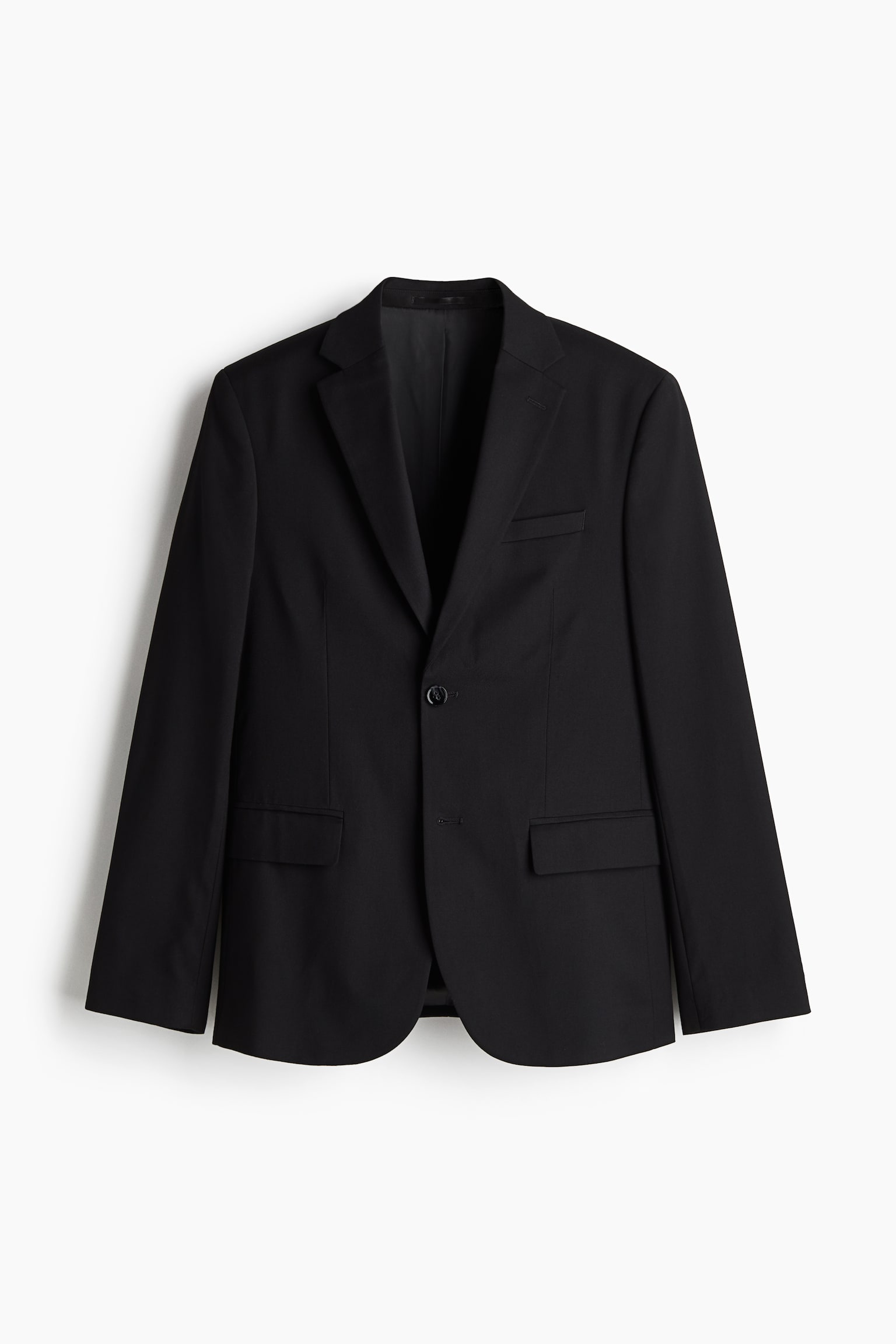 Мужская куртка H&M Regular-Fit Single-Breasted, цвет: Чёрный — фото 1