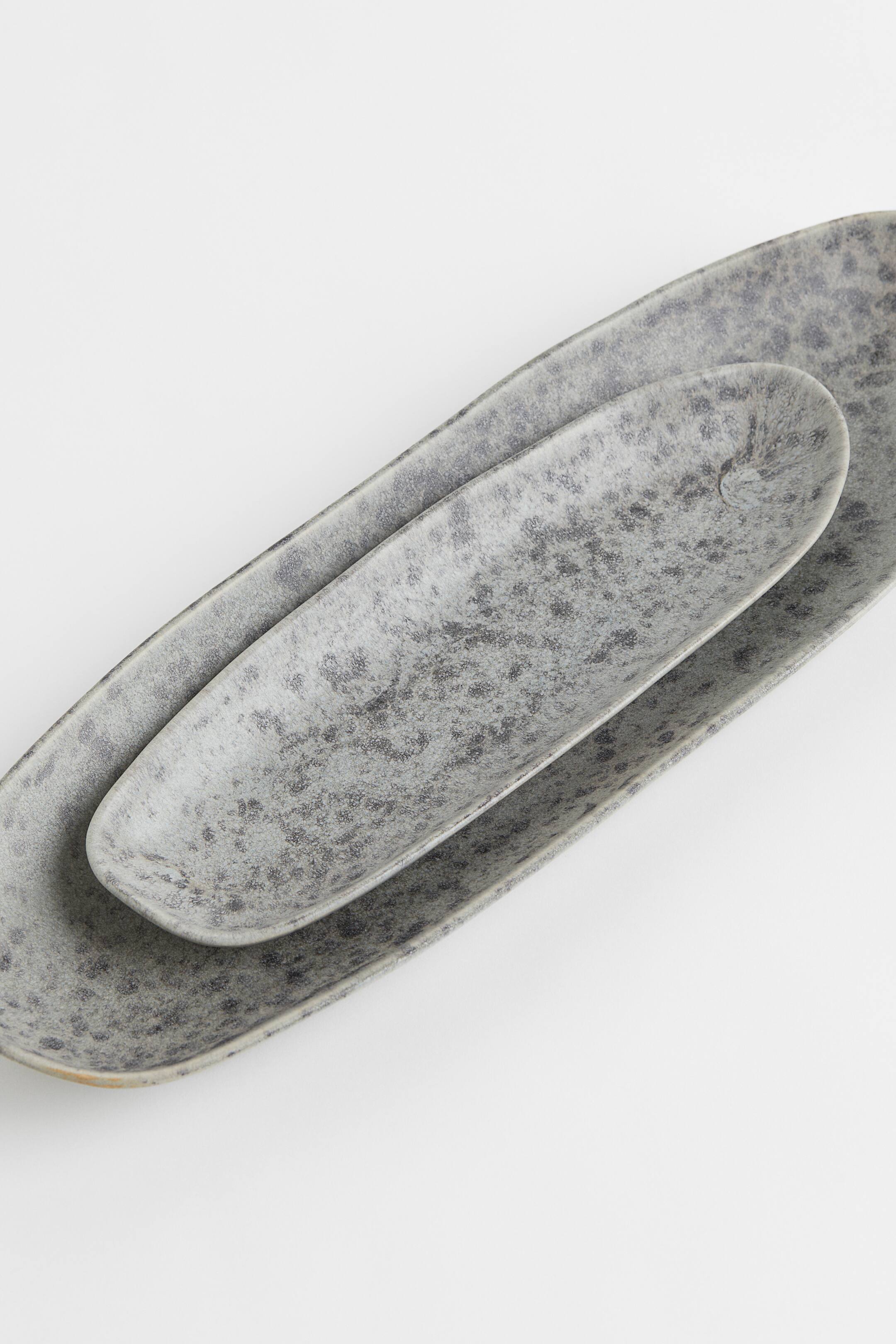 Stoneware Serving Dish Gray Home All H&M US
