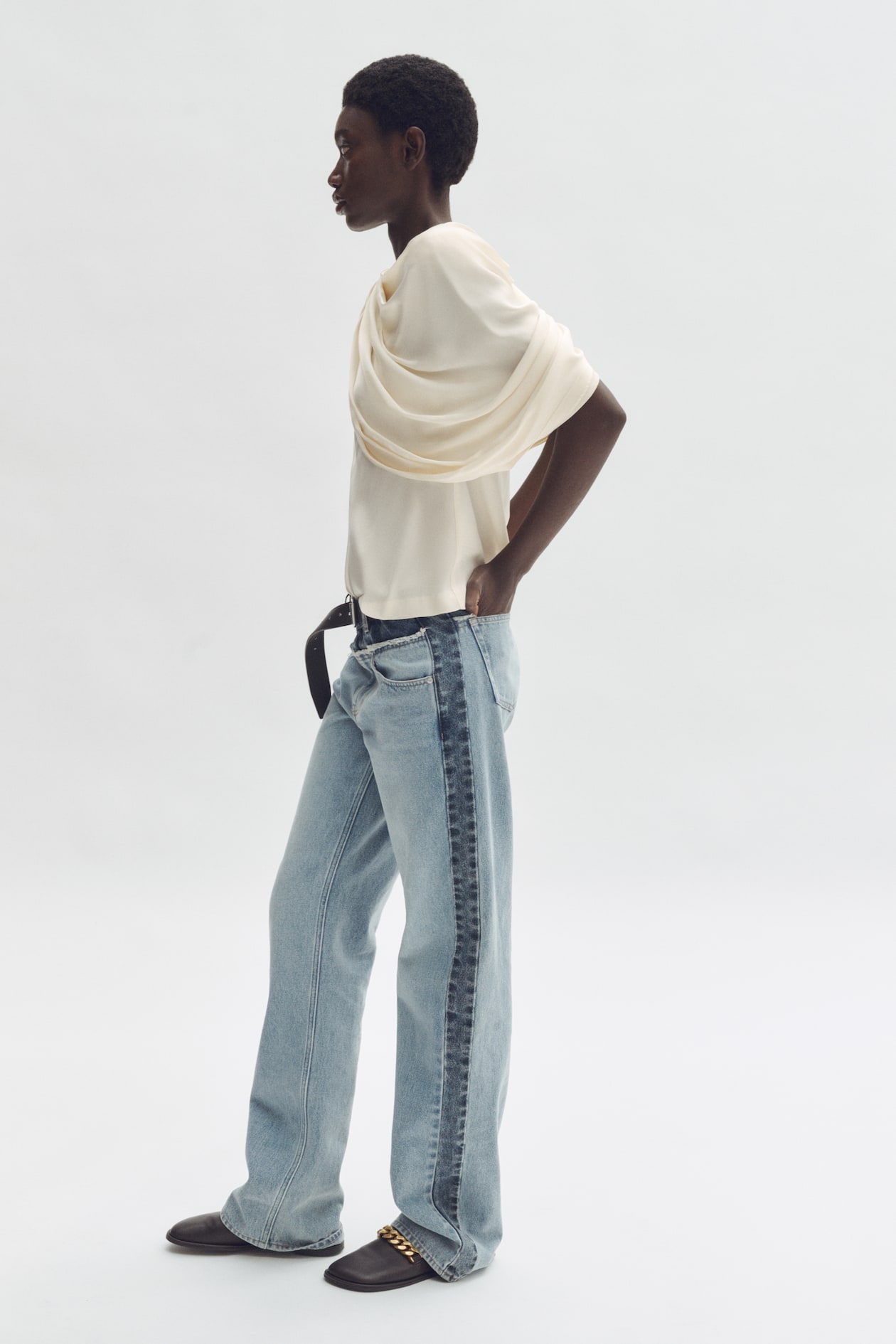 Draped Satin Top - image 3
