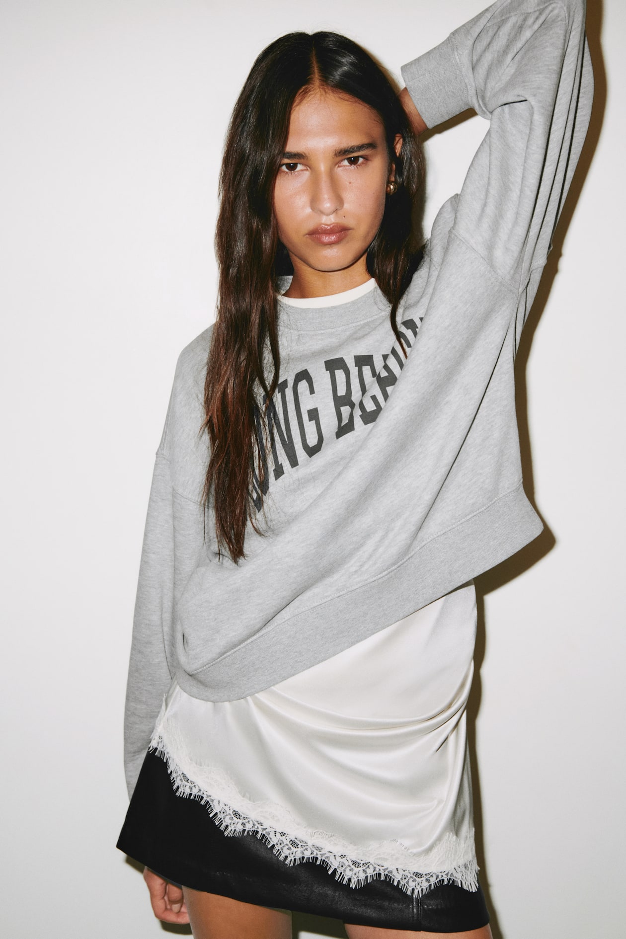 Sweatshirt with Printed Motif
