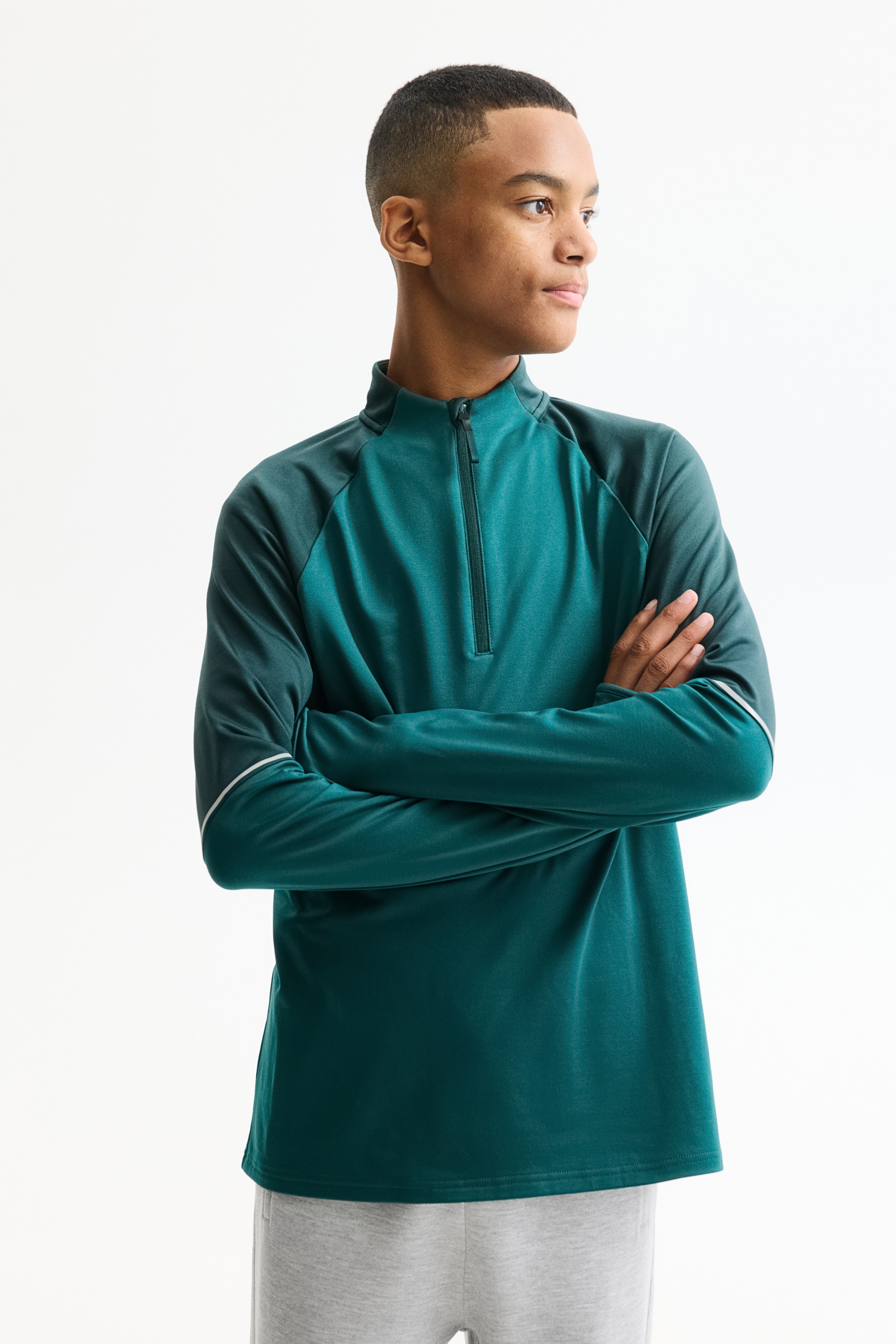 H & M - ウォーミングミッドレイヤーサッカートップス ThermoMove™ - グリーン