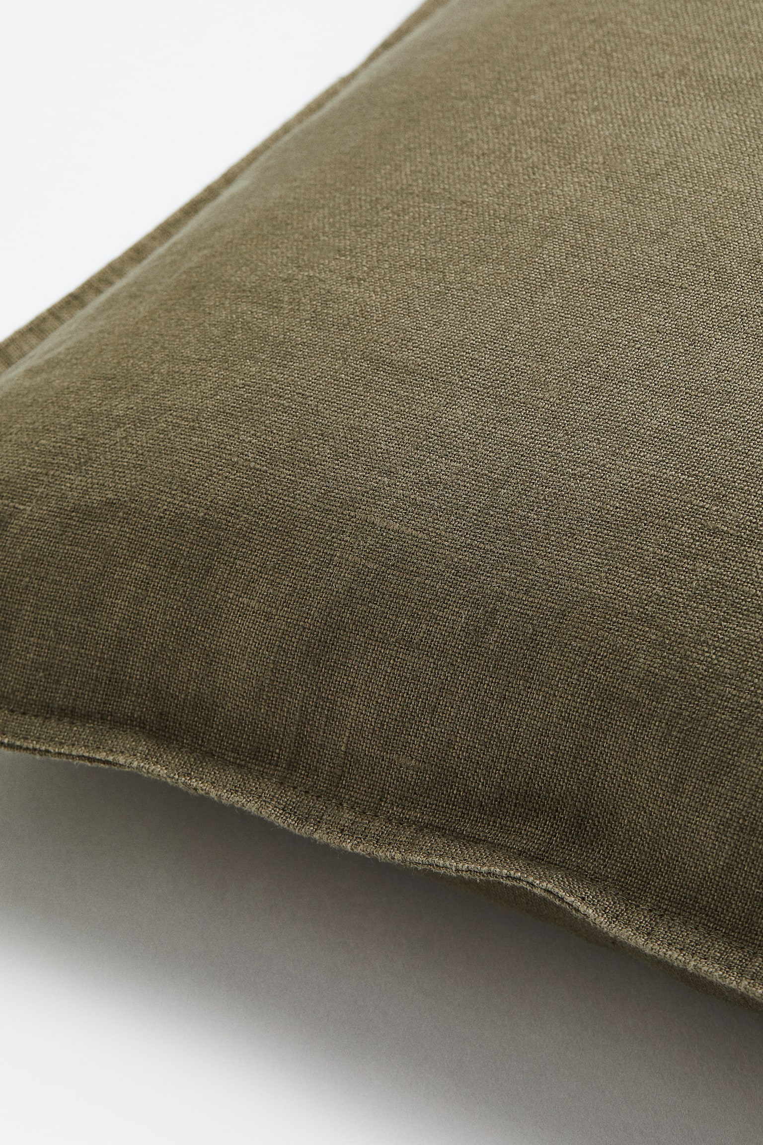 Washed linen cushion cover - Dark khaki green/Beige/Linen beige/Light blue/Greige/Dark red/Light brown/Greige/Apricot/Light purple/Yellow/Green/Dark chocolate brown/Royal blue - 2