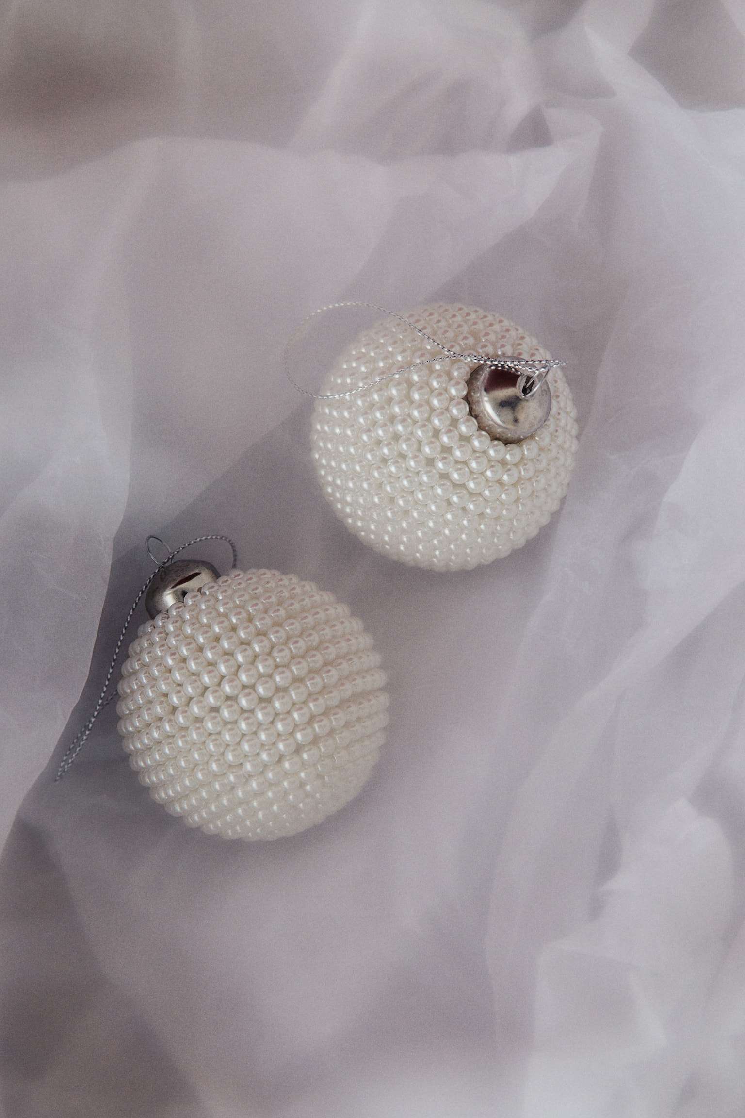 Pearl Christmas tree bauble - White - 2