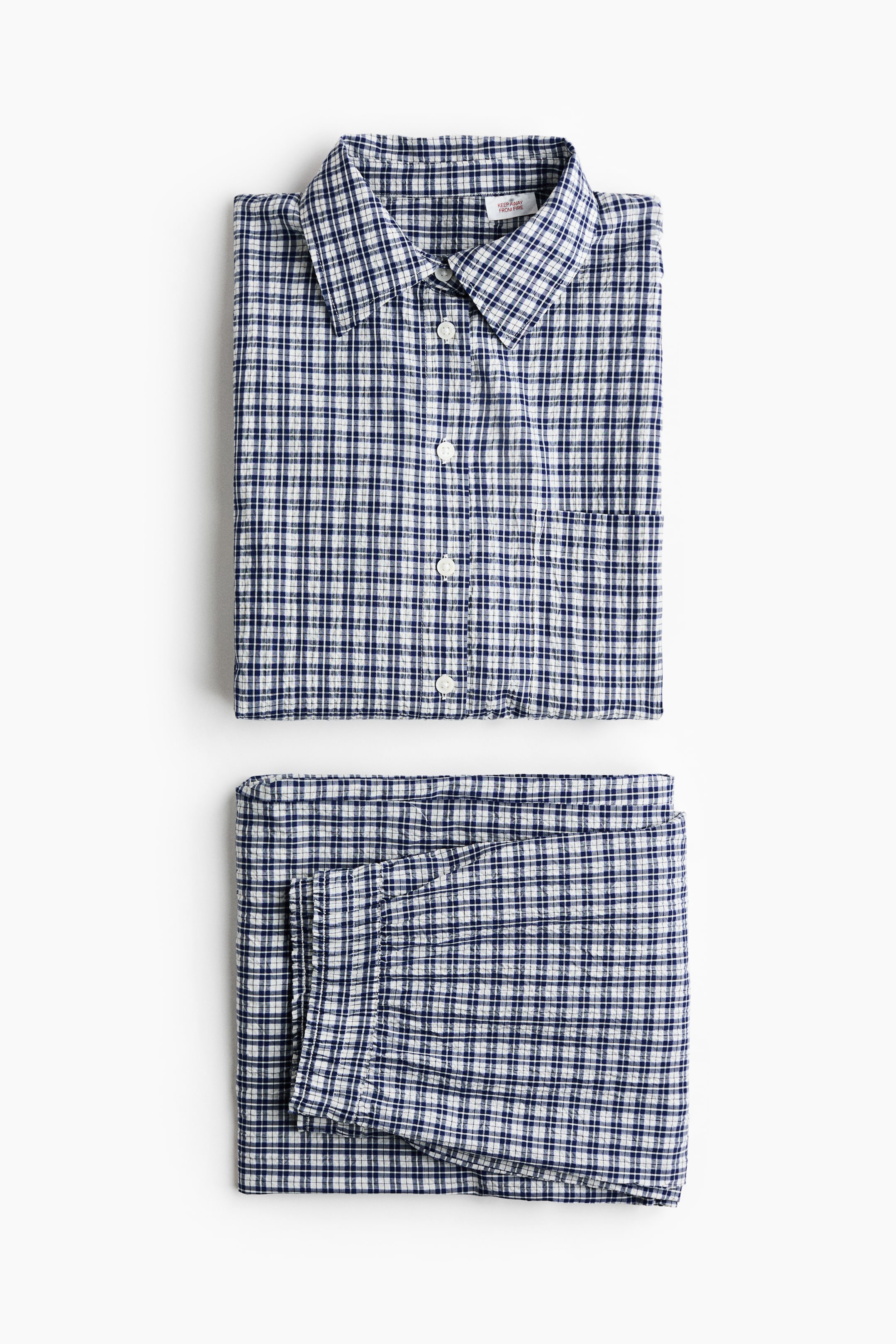 View larger image: Cotton Pajamas - Dark blue/checked - Ladies | H&M CA 6