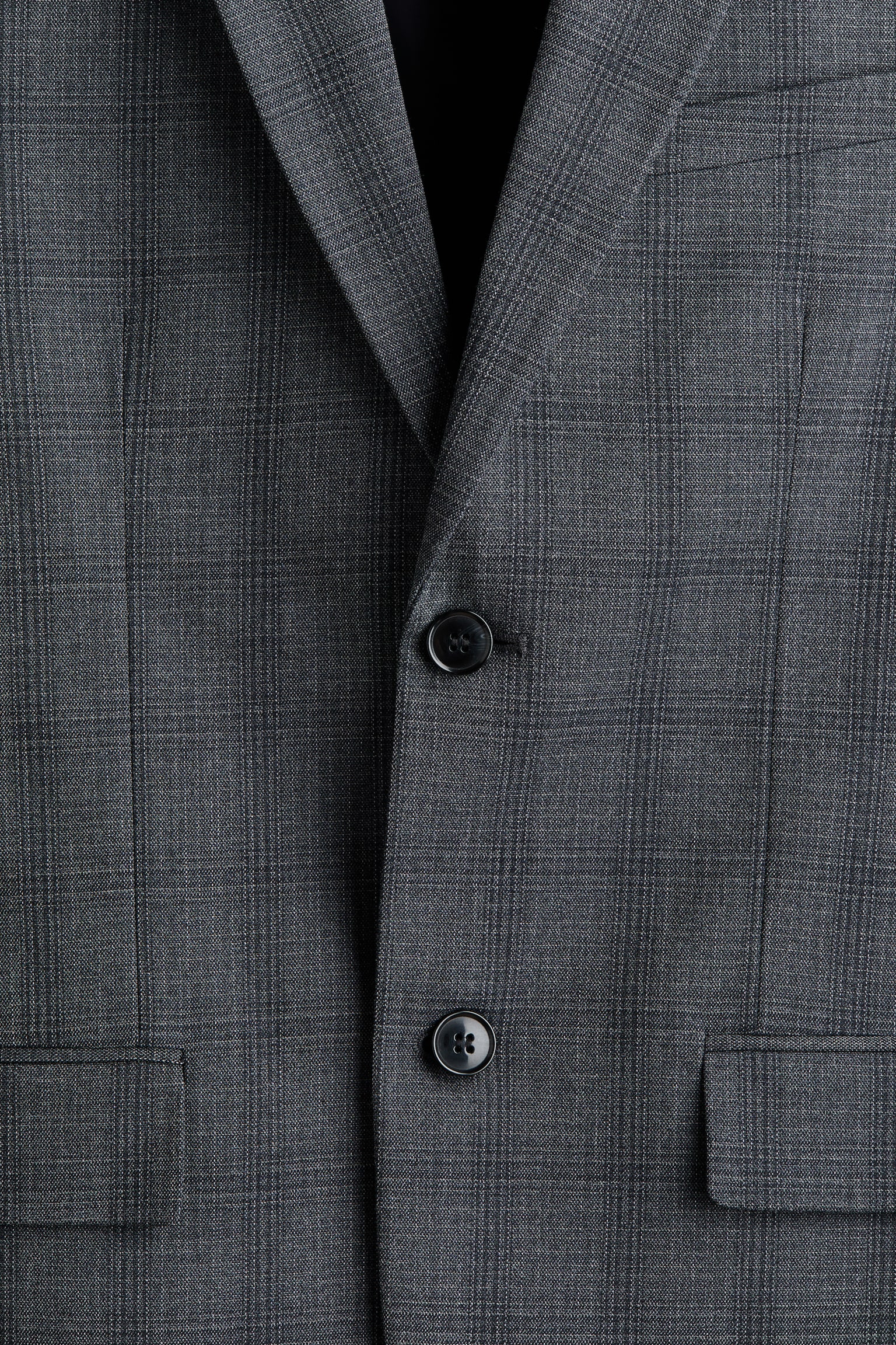Мужской пиджак H&M Regular Fit Suit, цвет: Тёмно-синий / Клетчатый — фото 7