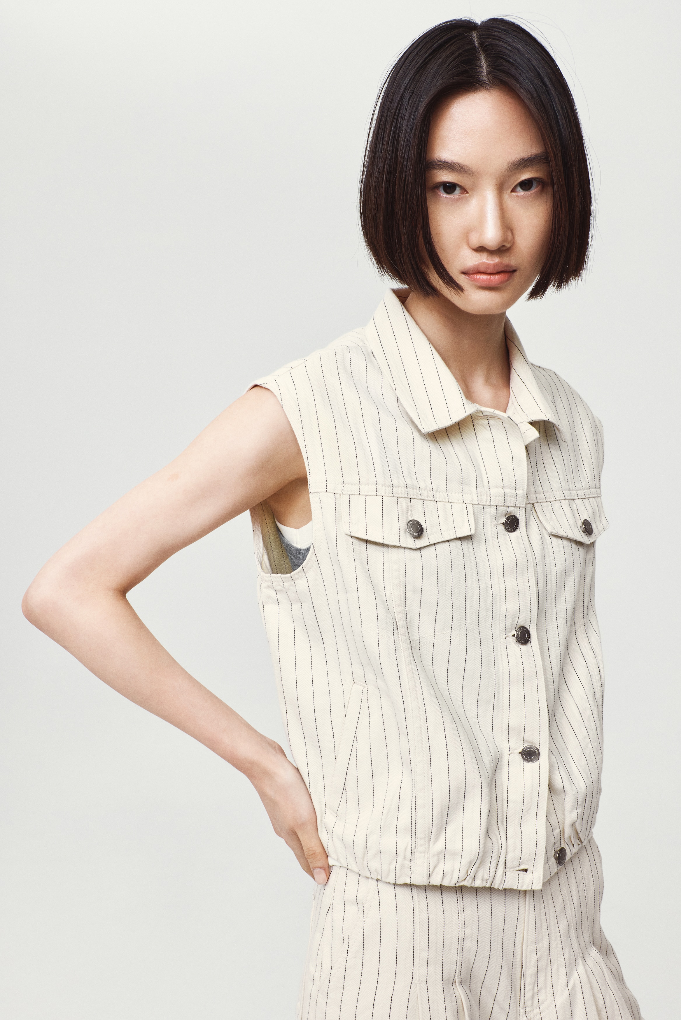 デニムベスト - ダークデニムブルー - レディース | H&M JP