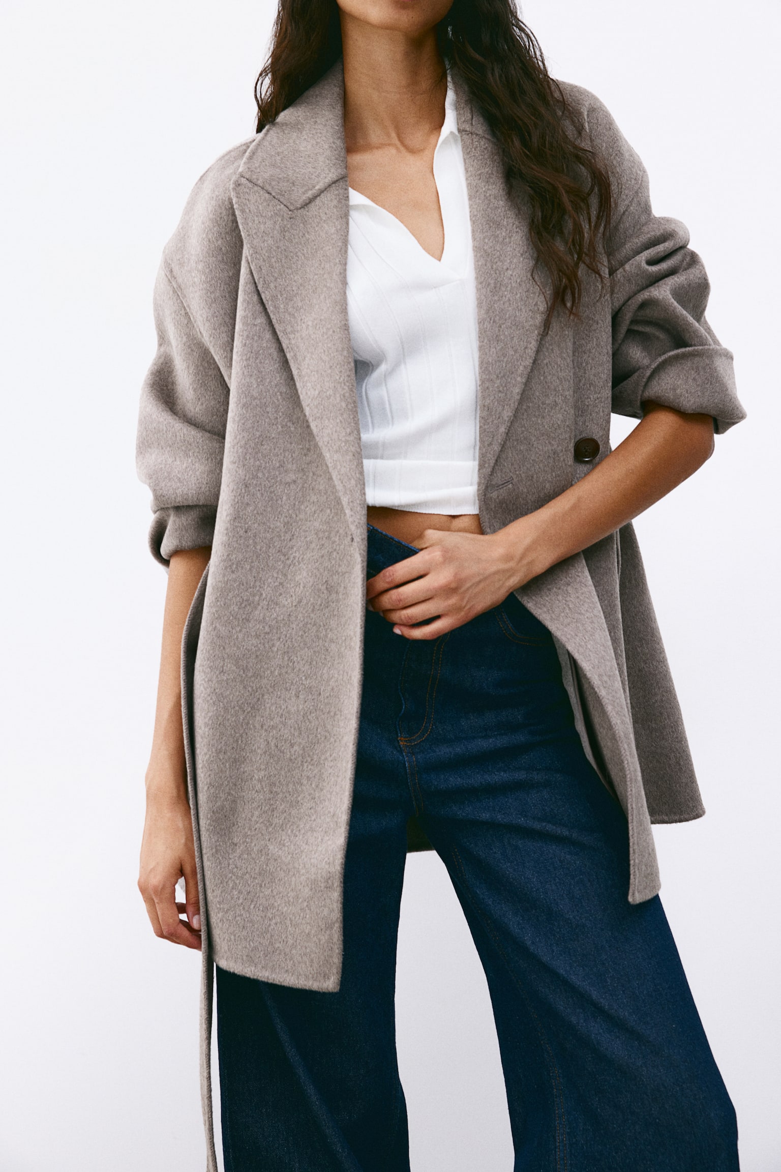 Wool-blend coat - Mole/Dark grey - 5