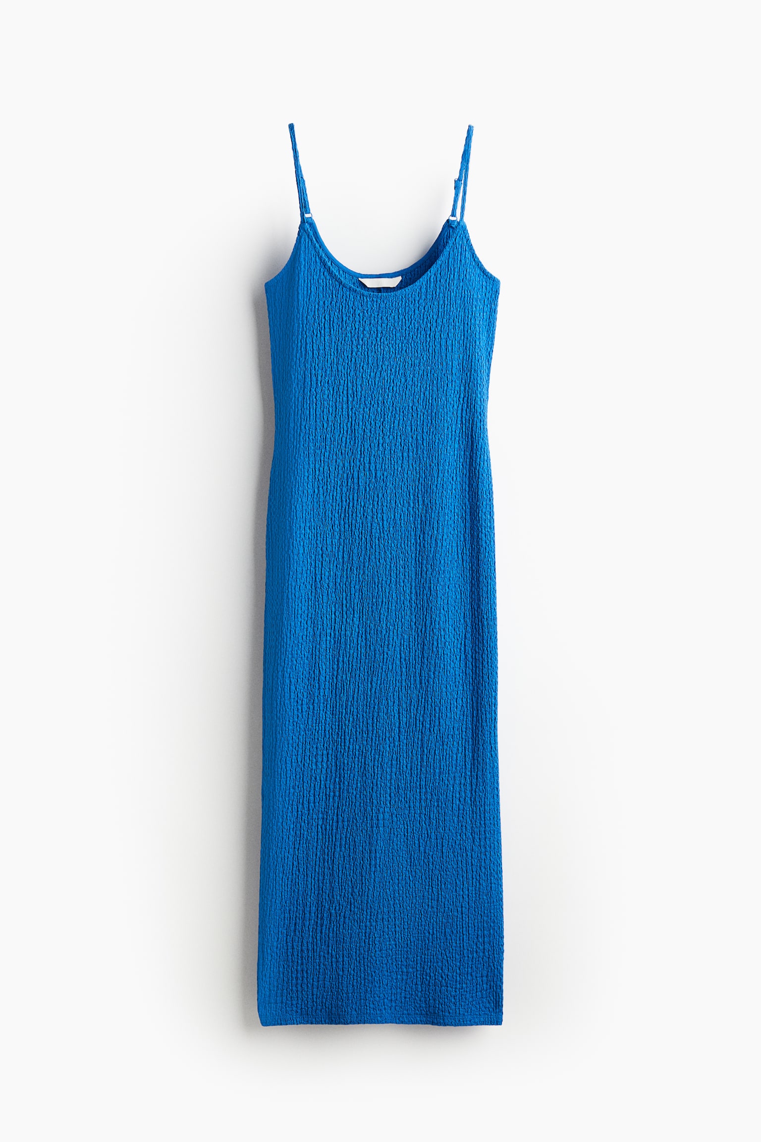 Crinkled Jersey Dress - Blue/Black - 2