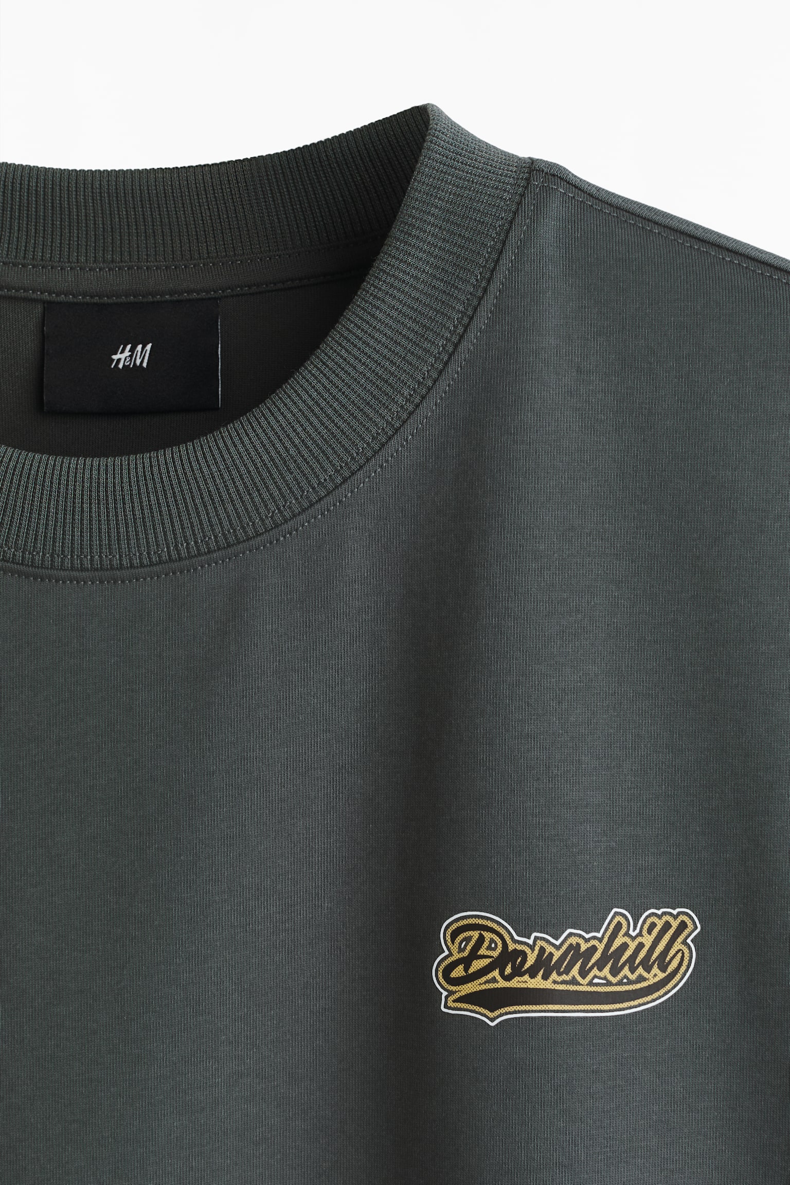 Áo thun cotton in hình - Màu xanh lá đậm/Downhill/Màu trắng/Powder highway/Màu be/Powder highway - 7