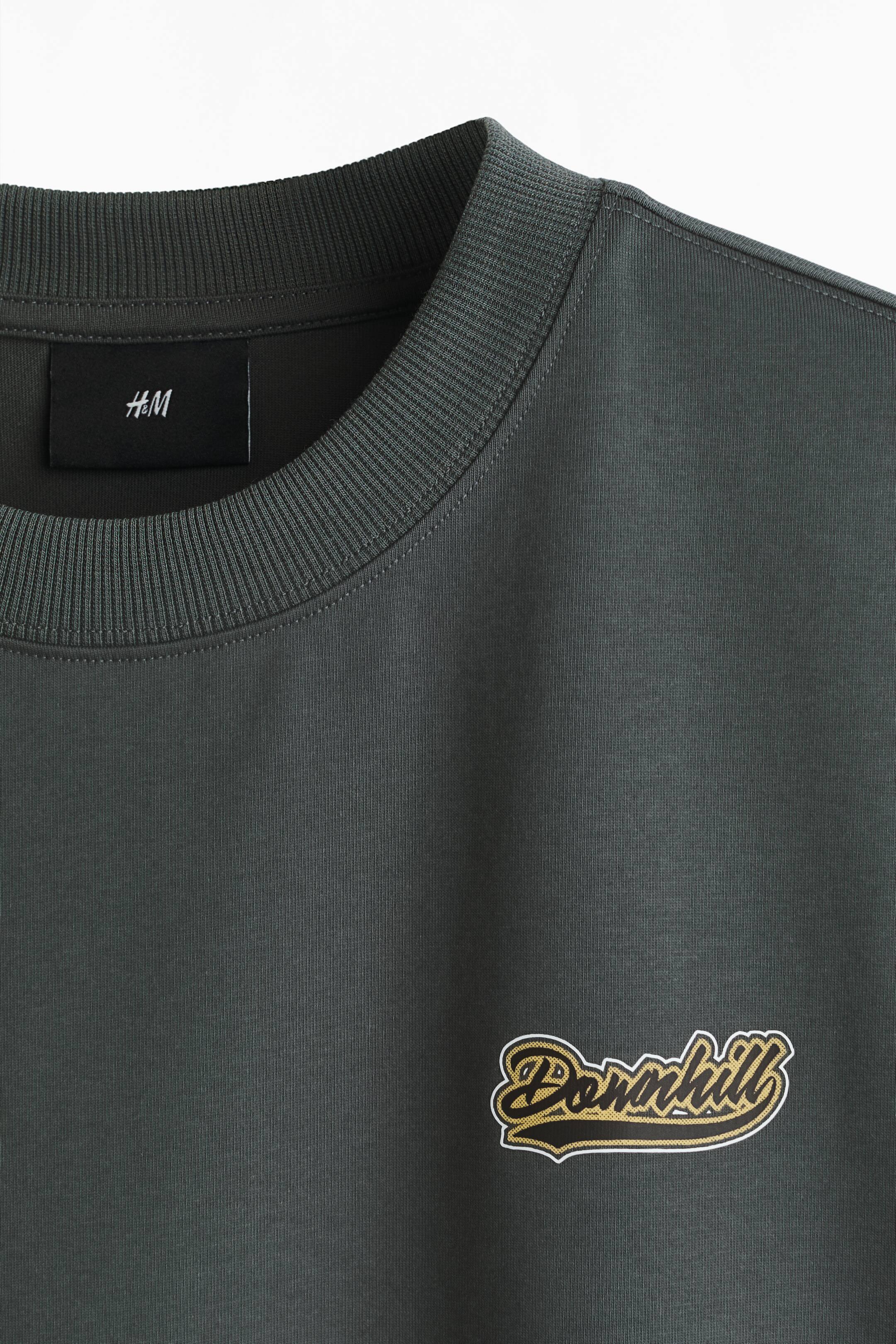 Xem ảnh lớn hơn: Áo thun cotton in hình - Màu xanh lá đậm/Downhill - Men | H&M VN 7