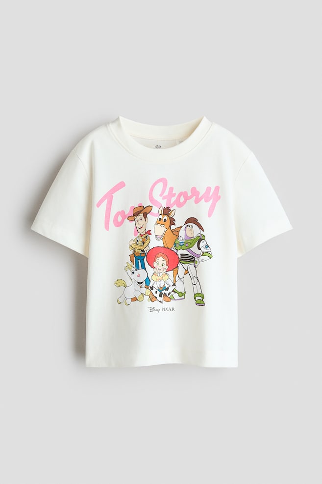 Print-motif cotton T-shirt - White/Toy Story/Light pink/Hello Kitty/Light grey marl/Hello Kitty - 1