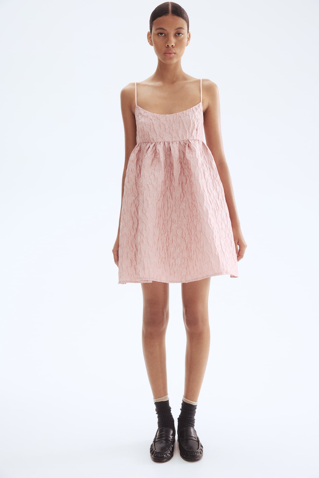 Jacquard-Weave Strappy Dress - image 5