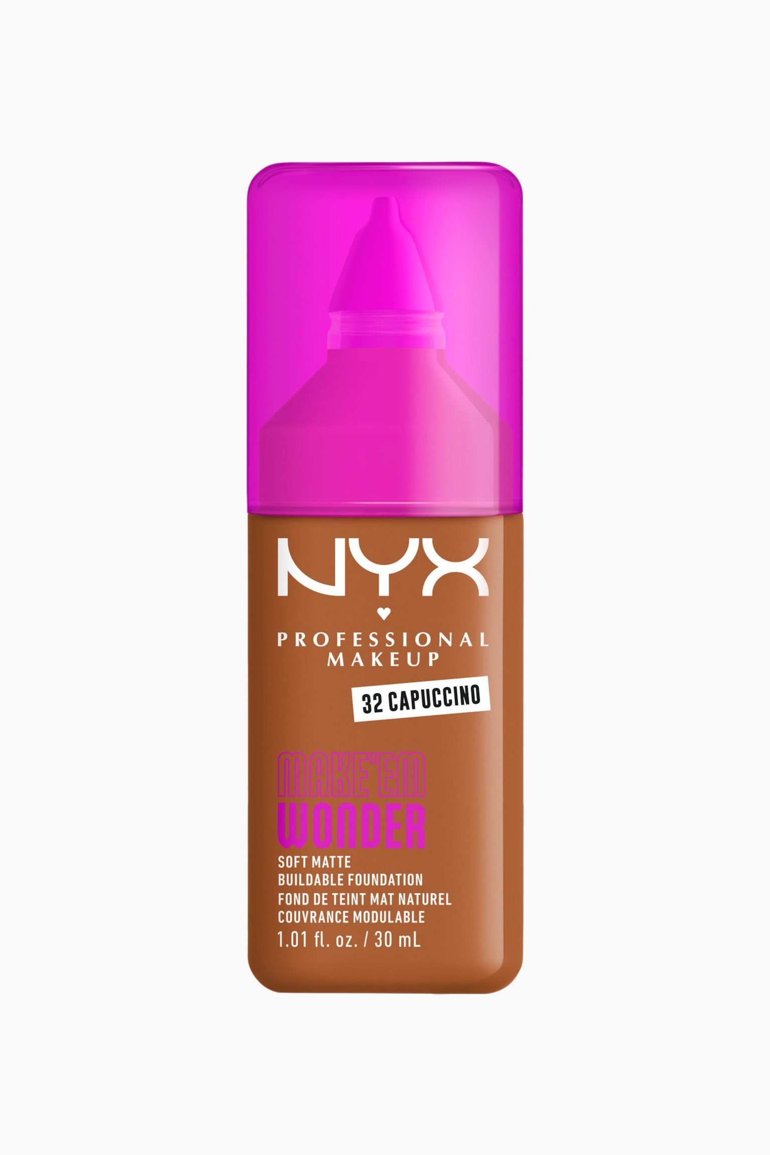 Make'em Wonder Soft Matte Buildable Foundation - Capuccino/Vanilla/Light Nude/Cocoa/Fair/Classic Tan/Golden Light/Light Ivory/Light/Light Sand/Nude/Natural/Deep Ebony/Classic Ivory/Fair Porcelain/Golden Caramel/Medium Olive/Fair Ivory/Cool Porcelain/True Beige/Warm Pecan