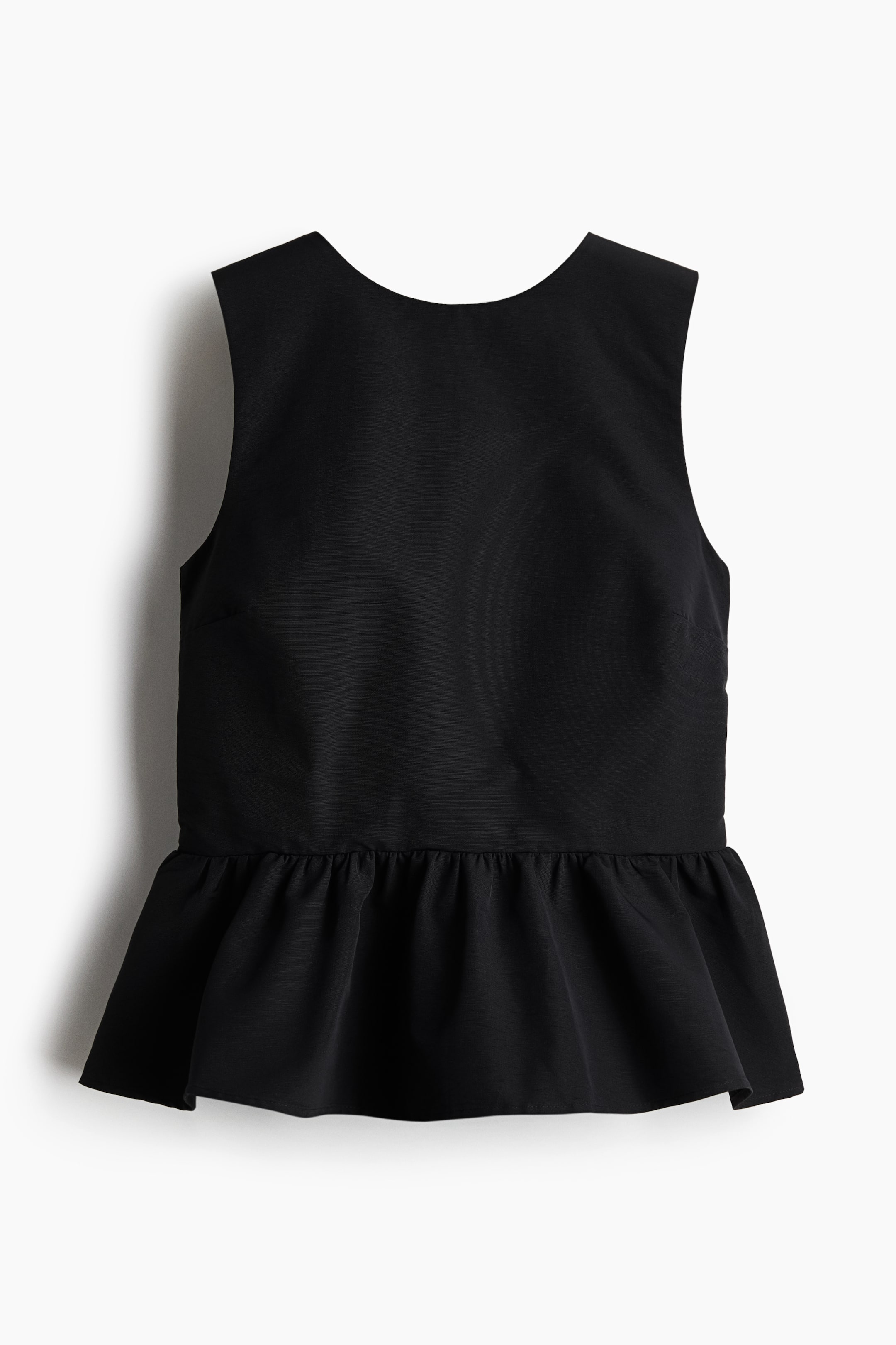 Ver imagen más grande: Top con lazada y peplum - Negro - MUJER | H&M ES 5