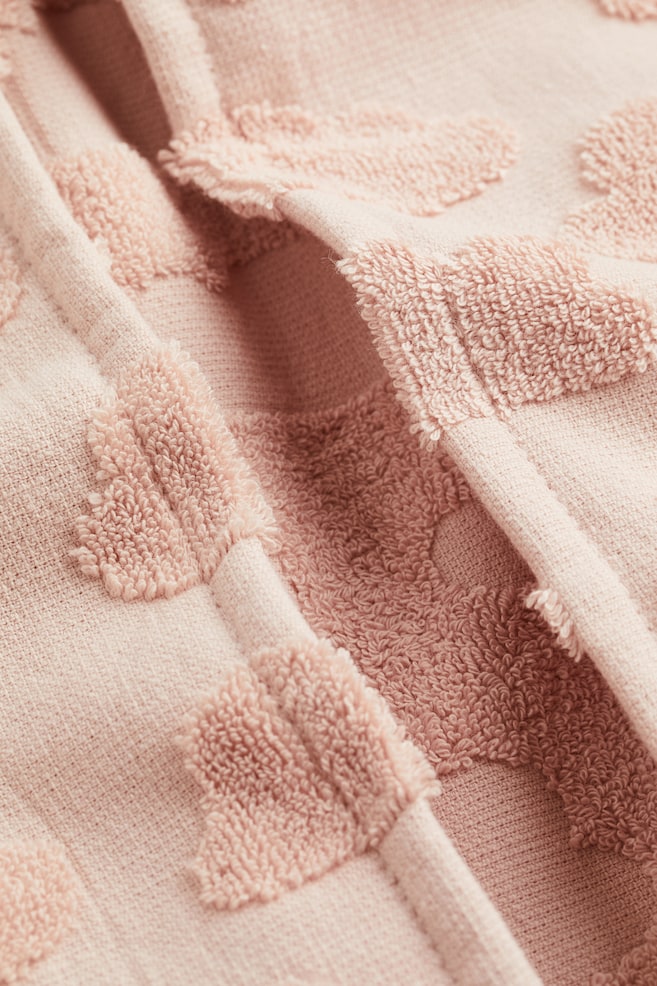 Hooded bath towel - Light pink/White - 2