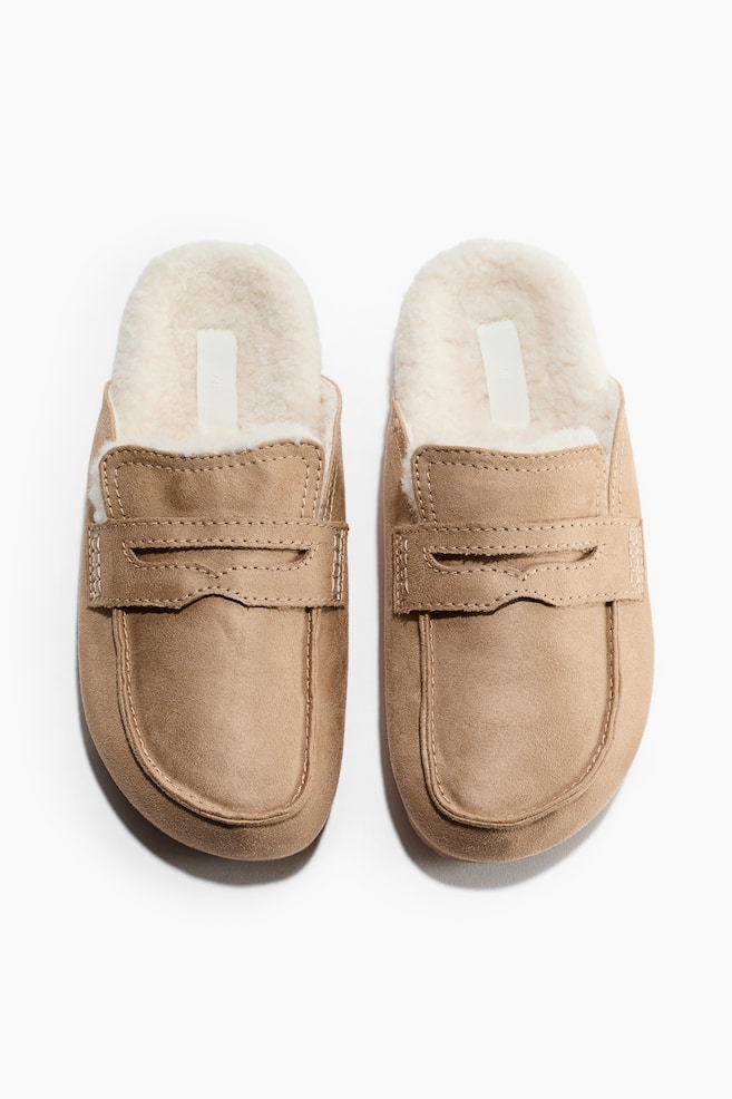 Warm-lined slippers - Beige - 1
