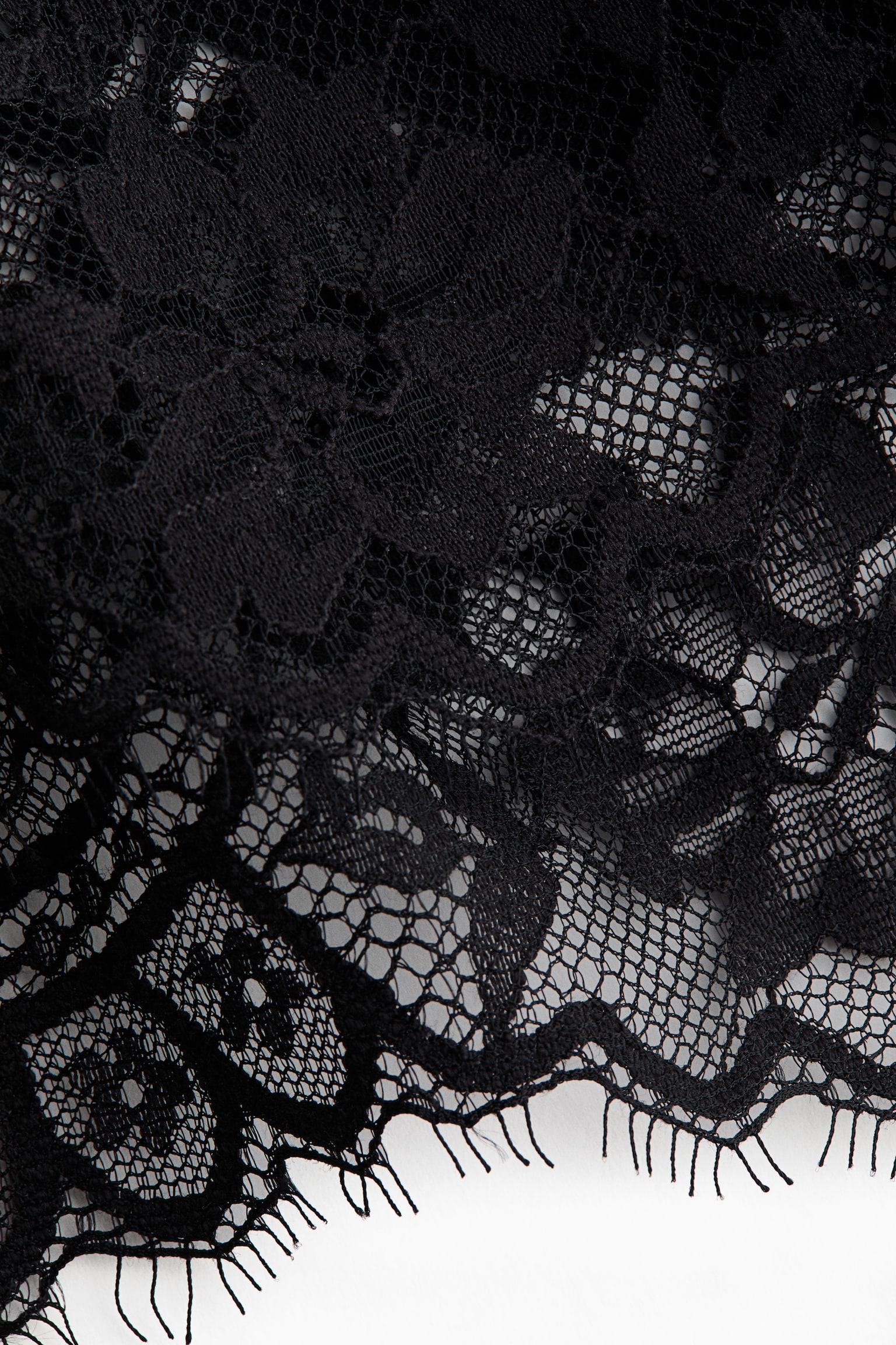 Пижамные брюки Viscose-Blend, кружевная отделка — H&M, цвет: Чёрный — фото 5