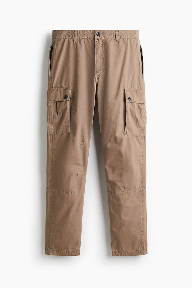 Cargohose in Regular Fit - Beige/Weiß/Schwarz - 1
