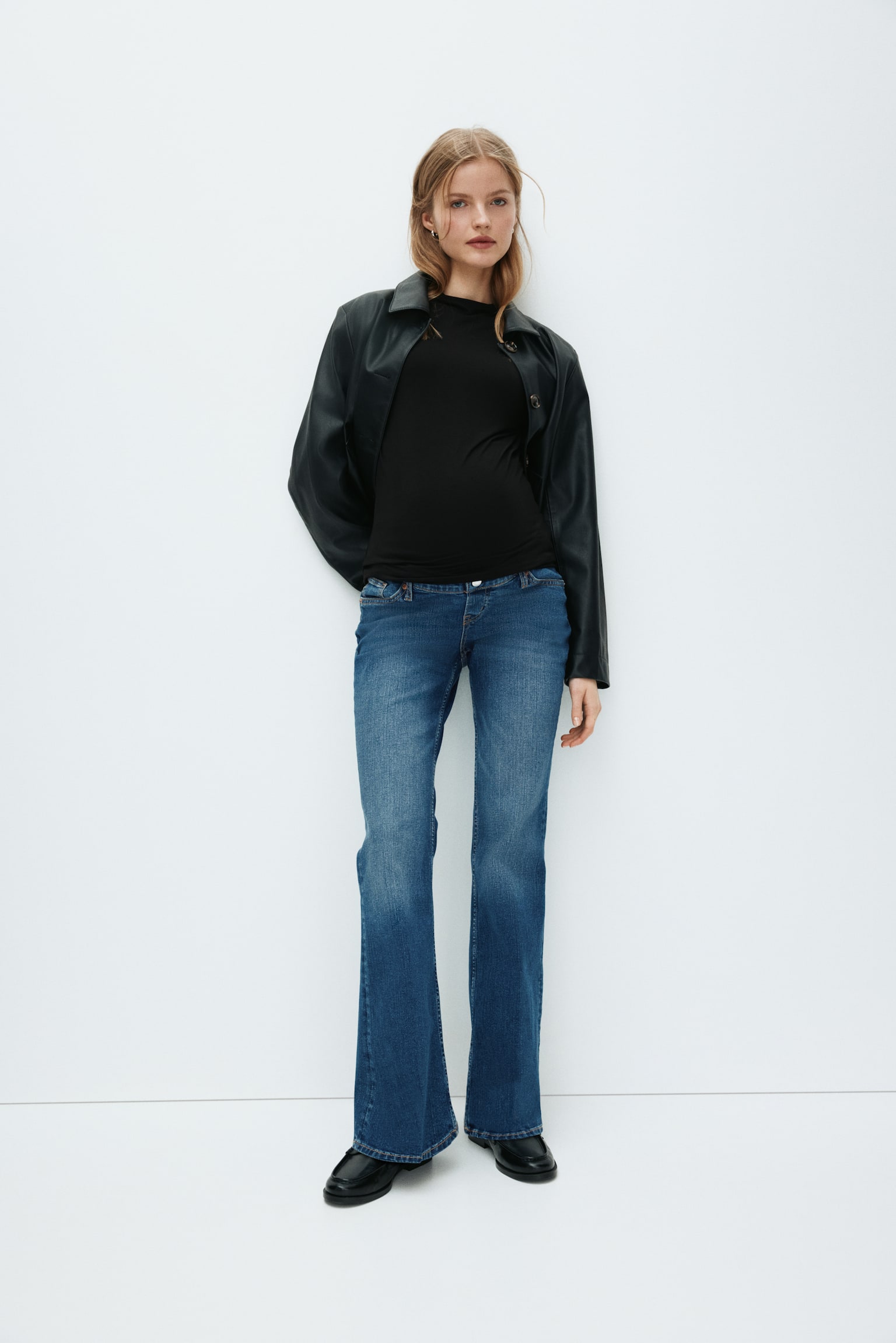 MAMA Flared Jeans - Denim blue/Denim blue/Black - 4