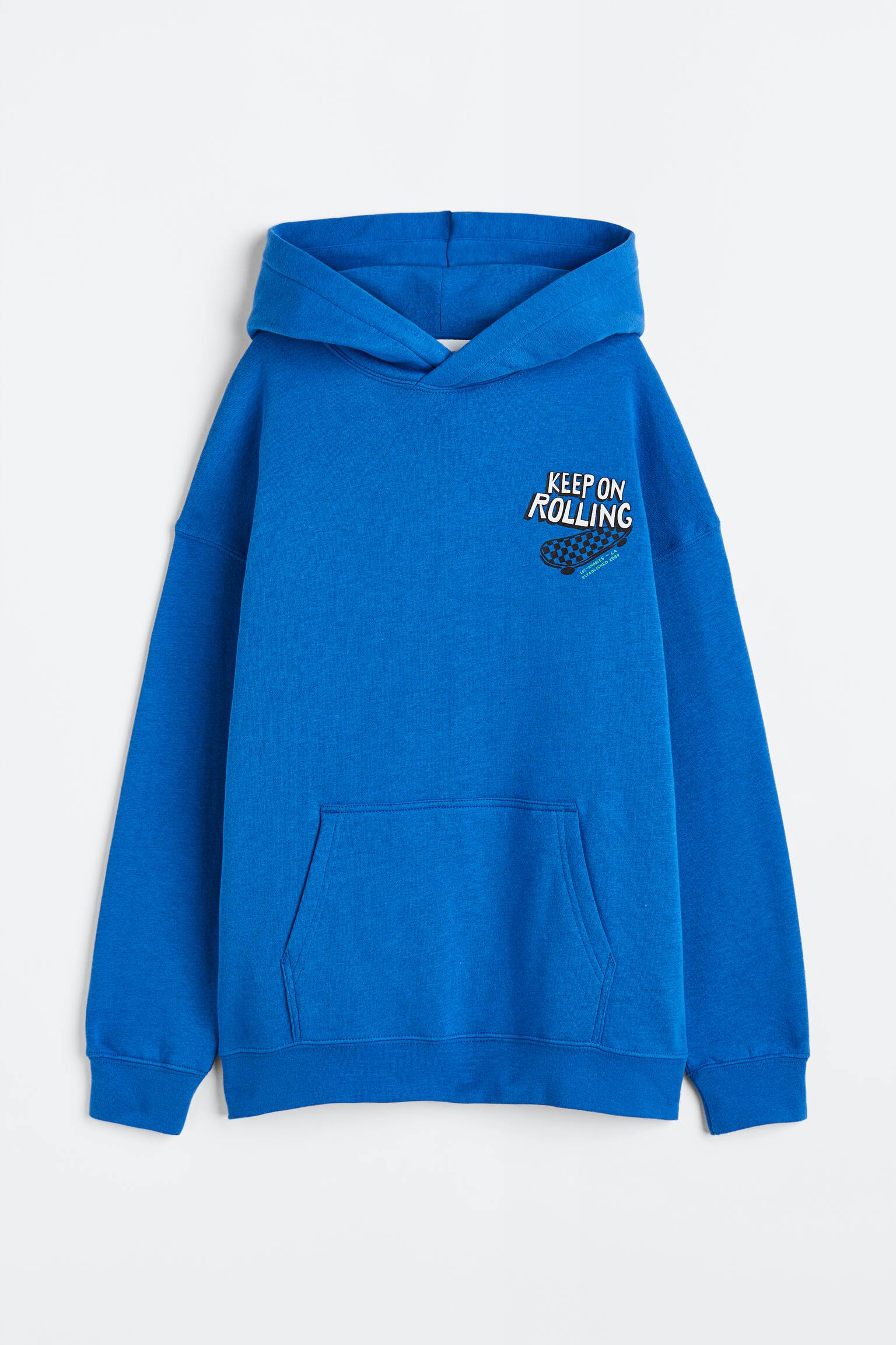 Oversized Print Hoodie - Blue/Keep On Rolling/Black/Game controller/Green/Just Chill/Purple/White - 1