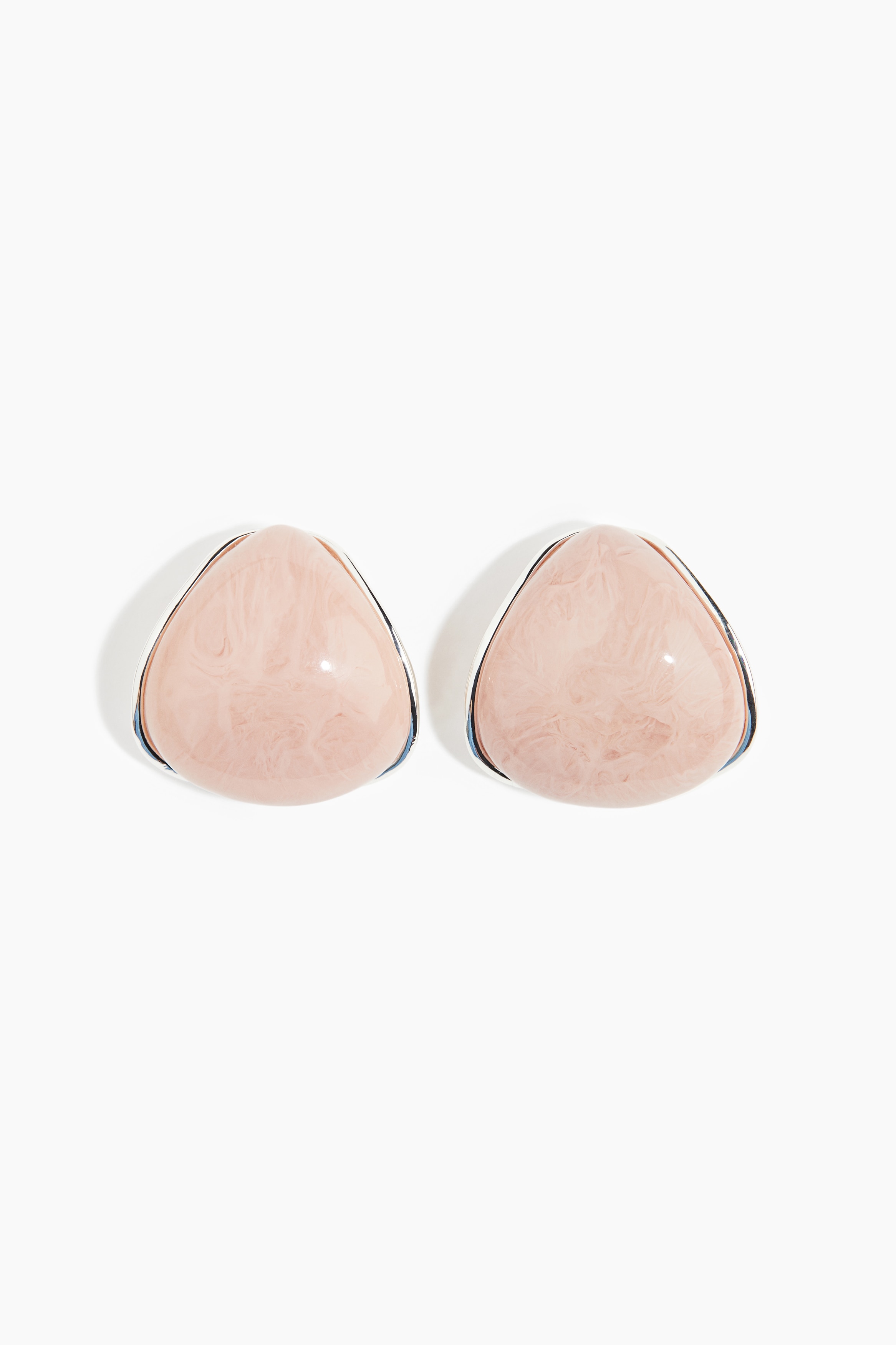 Dome earrings - Pink/Dark brown/Gold-coloured