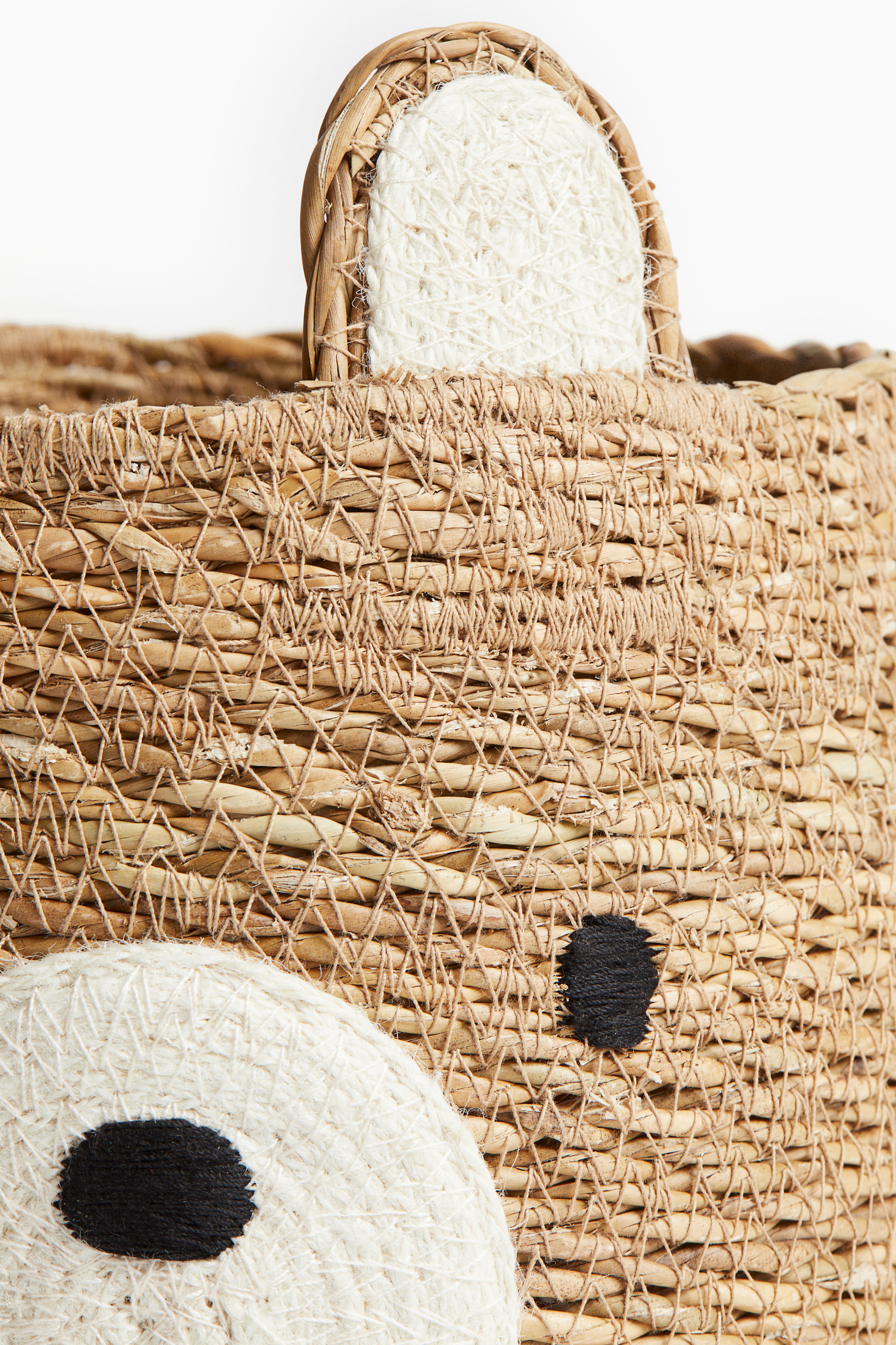 Panier de rangement en jute en forme d'ours