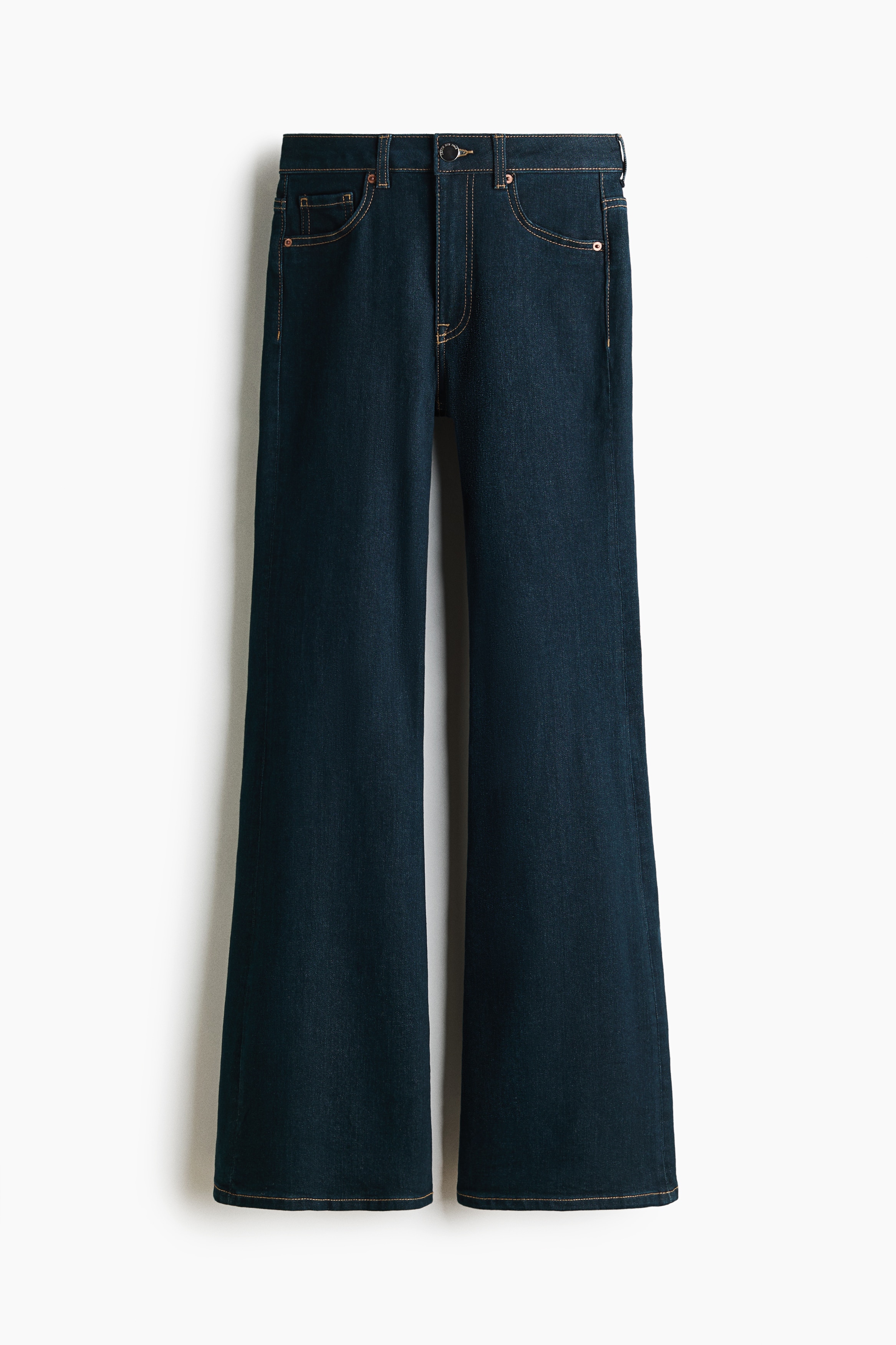 Flared High Waist Jeans - Dark denim blue/Light denim blue/Dark denim grey/Denim blue/Dark denim blue