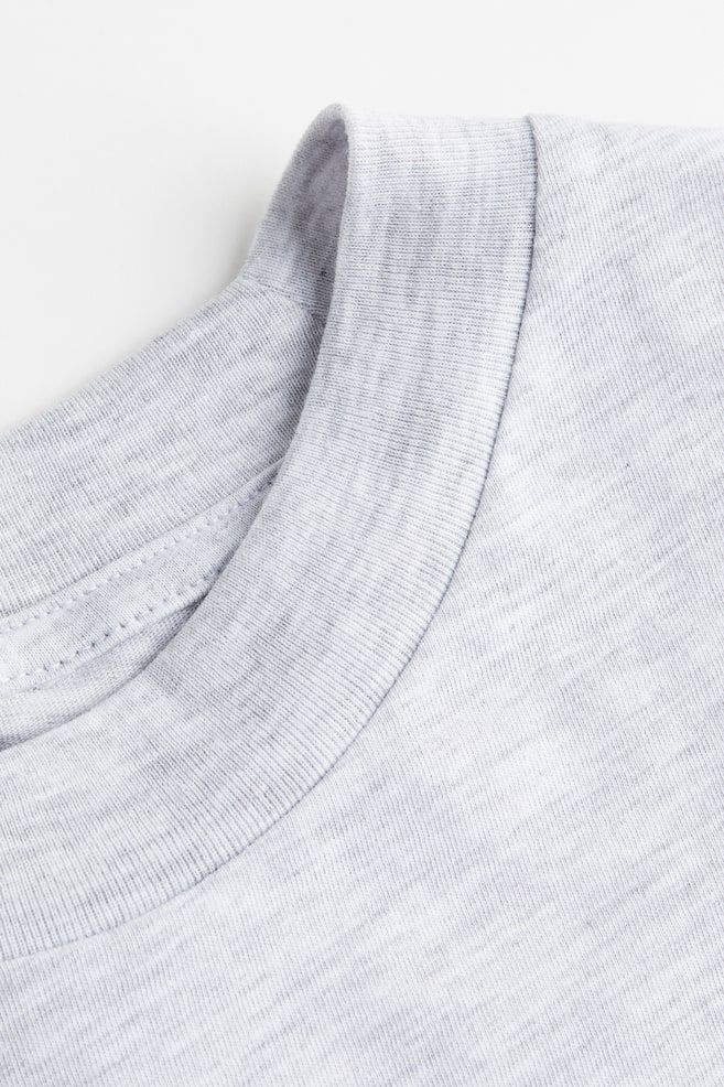 Oversized printed T-shirt dress - Light grey marl/Brooklyn/White/Surfin' Waves - 4