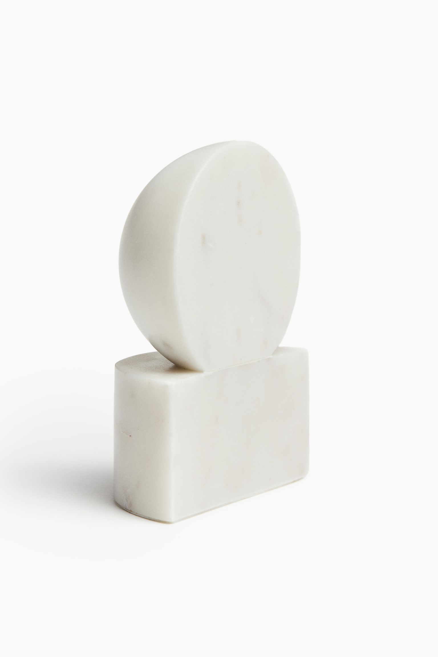 Marble bookend - White/Grey - 1