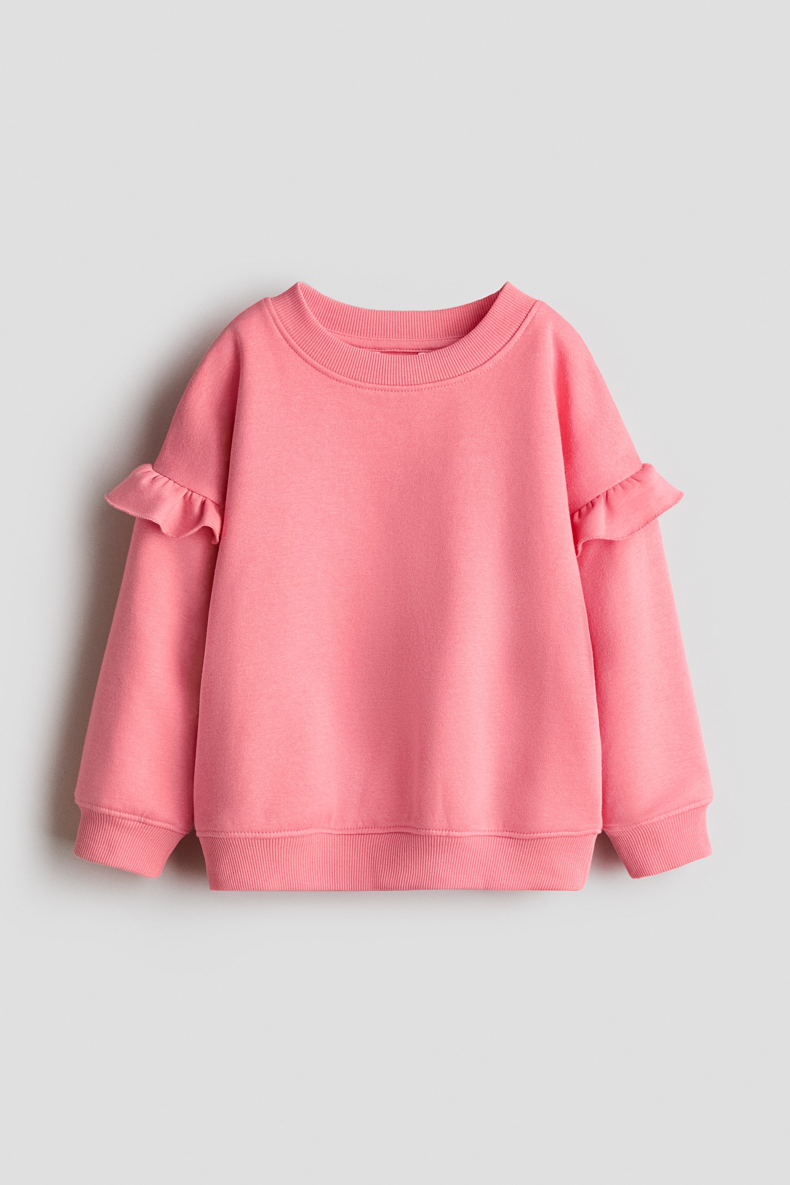 Sweat volanté - Rose corail/Violet clair/Gris foncé/cœurs/Vert menthe/Rouge foncé/Rose clair/Rose