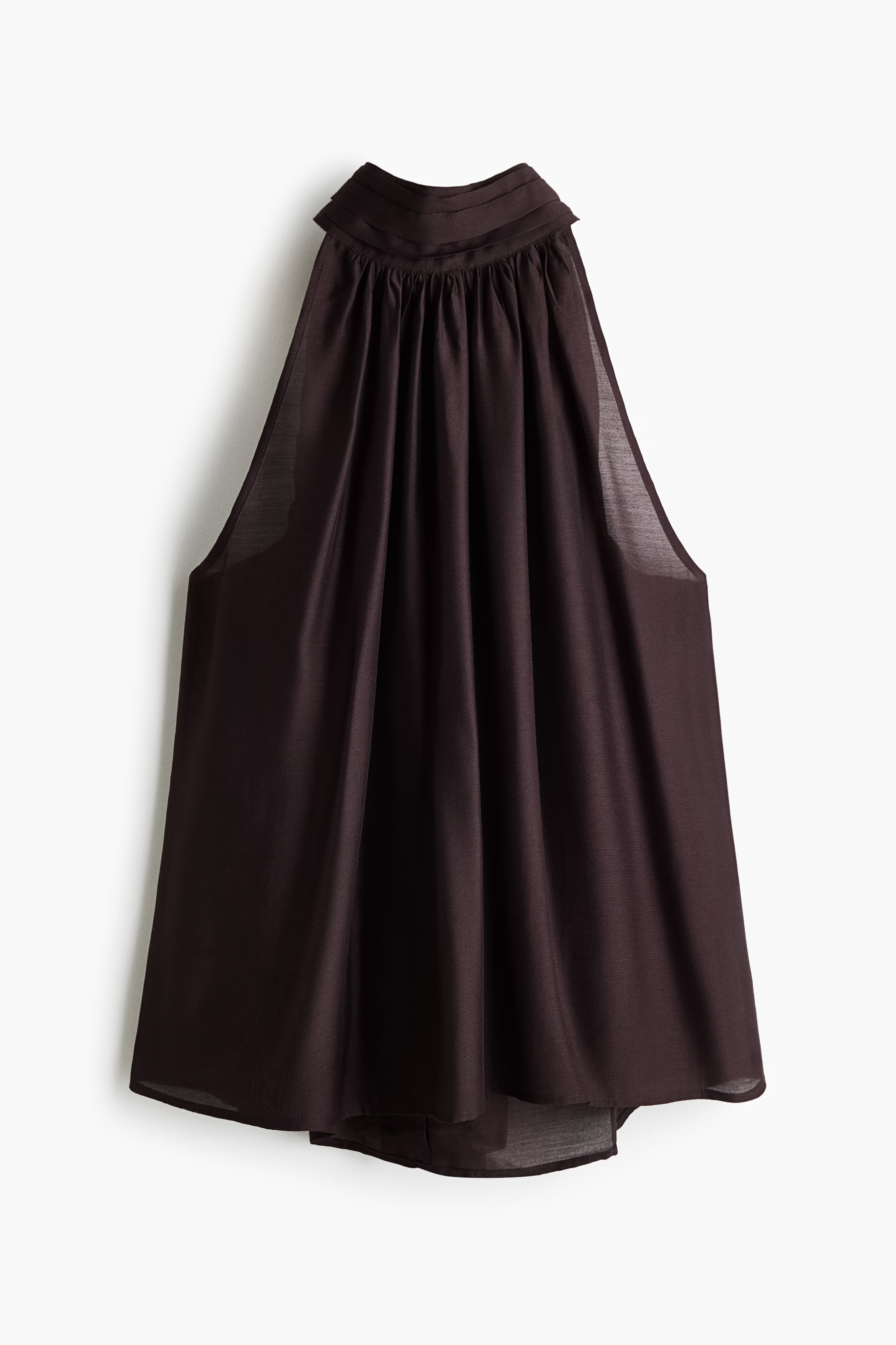 Tie-detail viscose-blend top