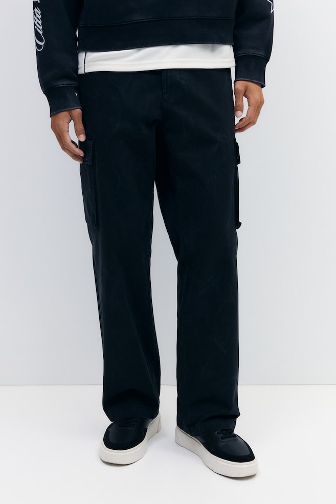 Relaxed-Fit Cargo Pants-Washed black - 5