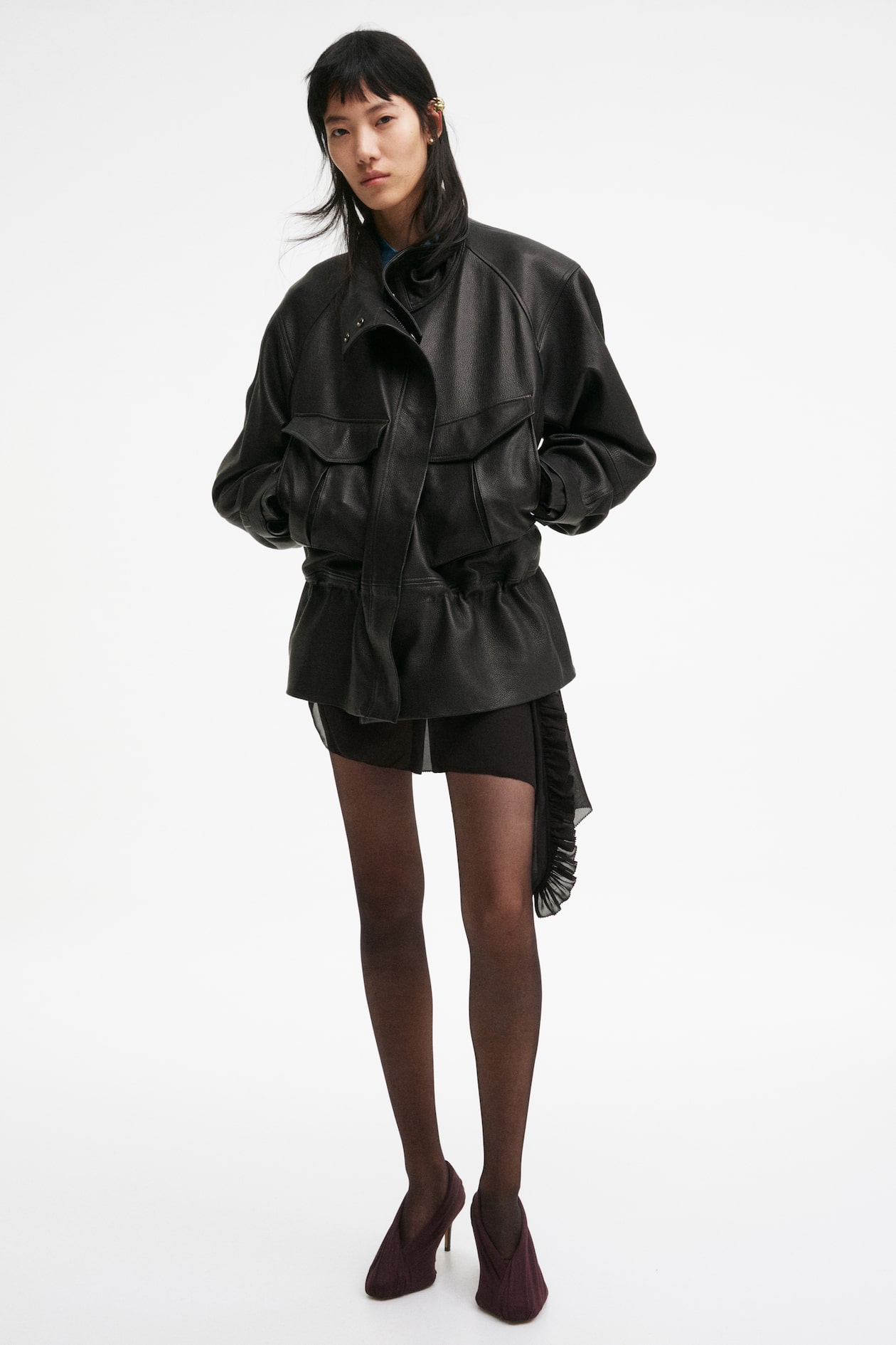 Peplum Leather Jacket