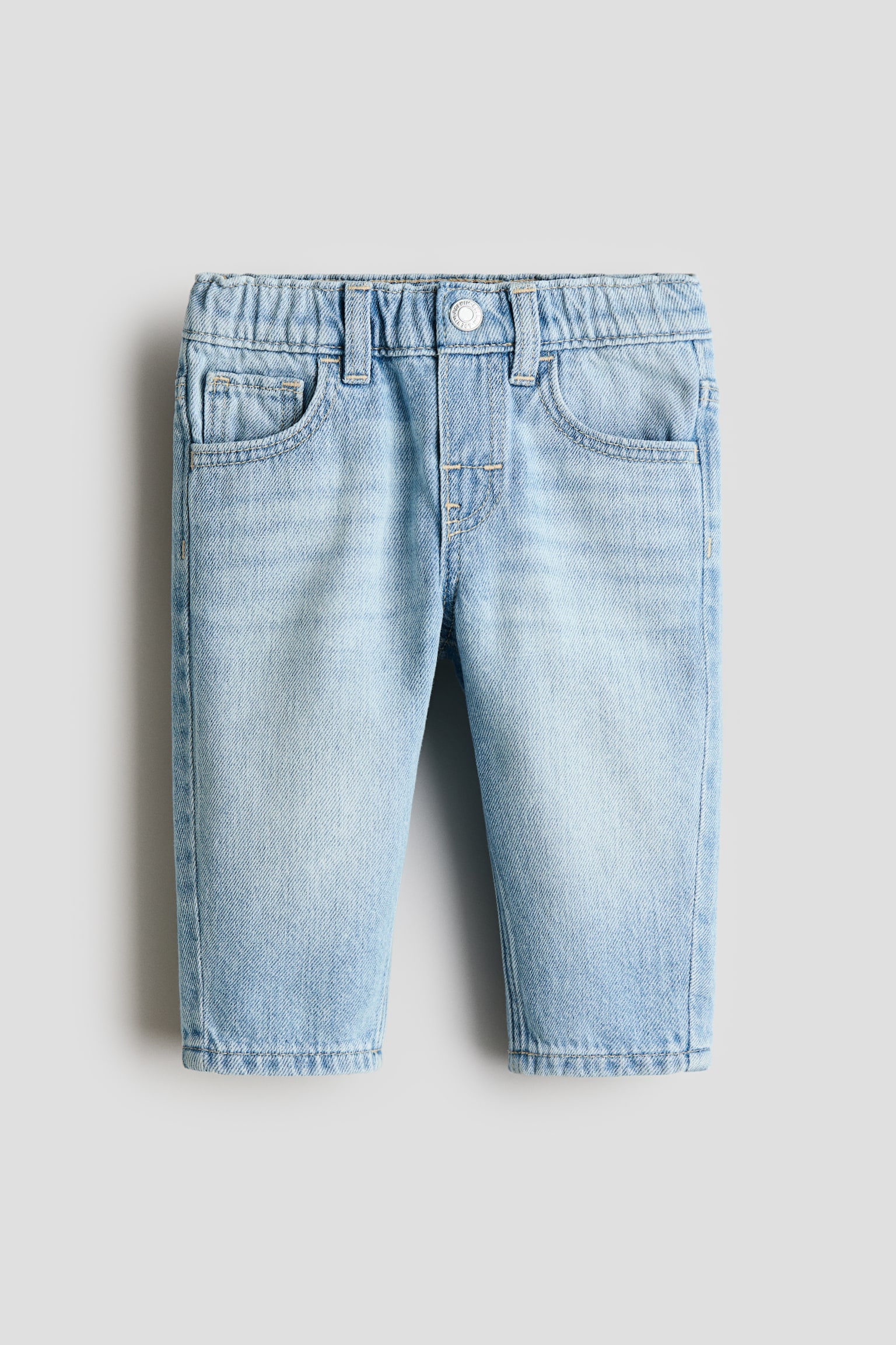 Cotton jeans - Denim blue/Light beige/Denim blue - 1