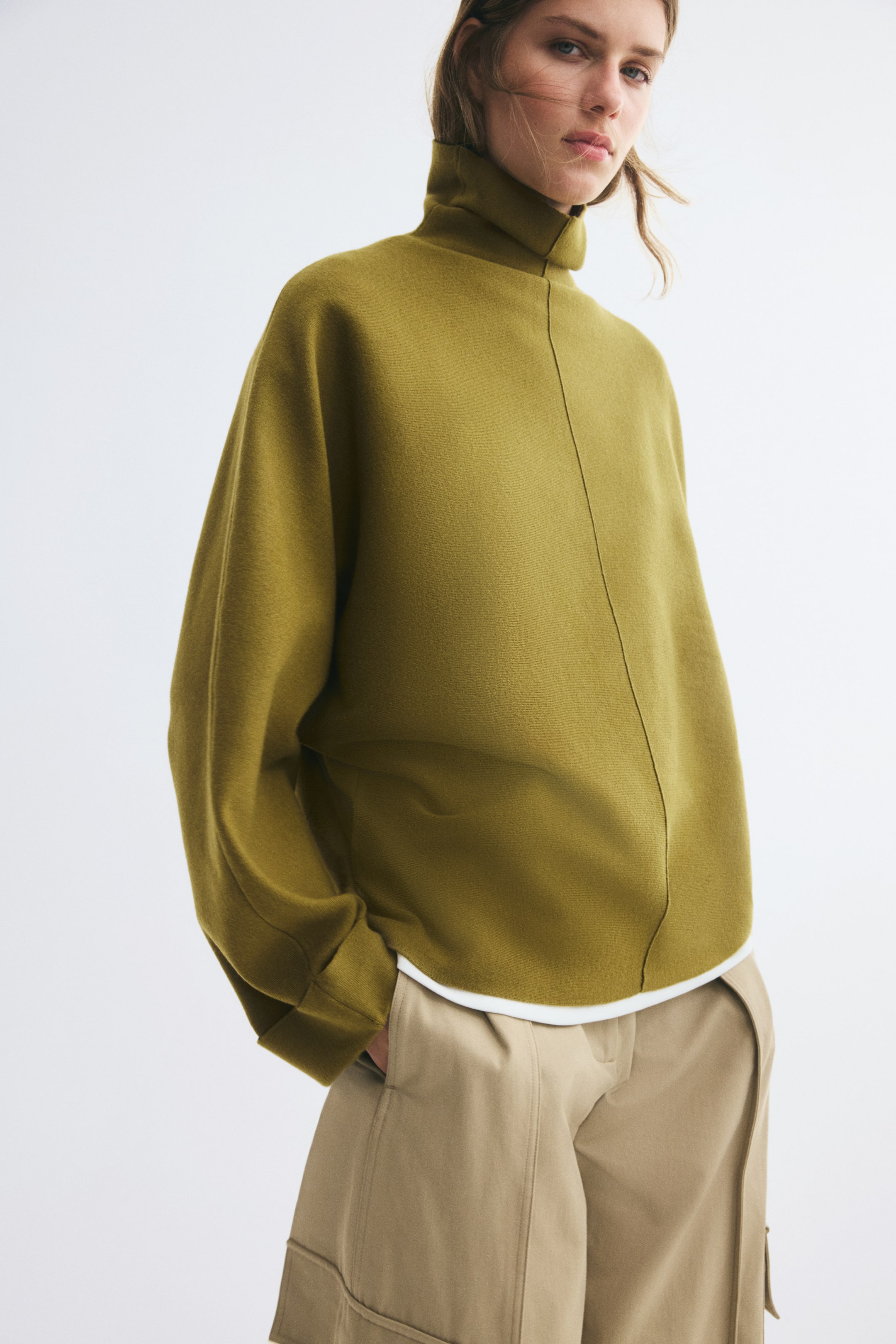 Oversized Mock-Turtleneck Sweater