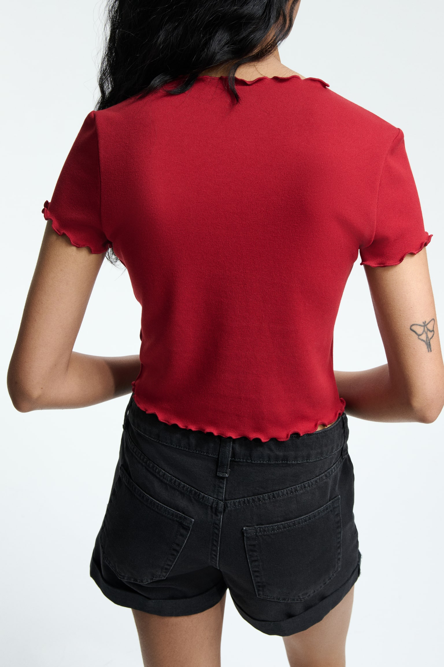 Overlocked top - Màu đỏ/Màu đen/Màu trắng - 3