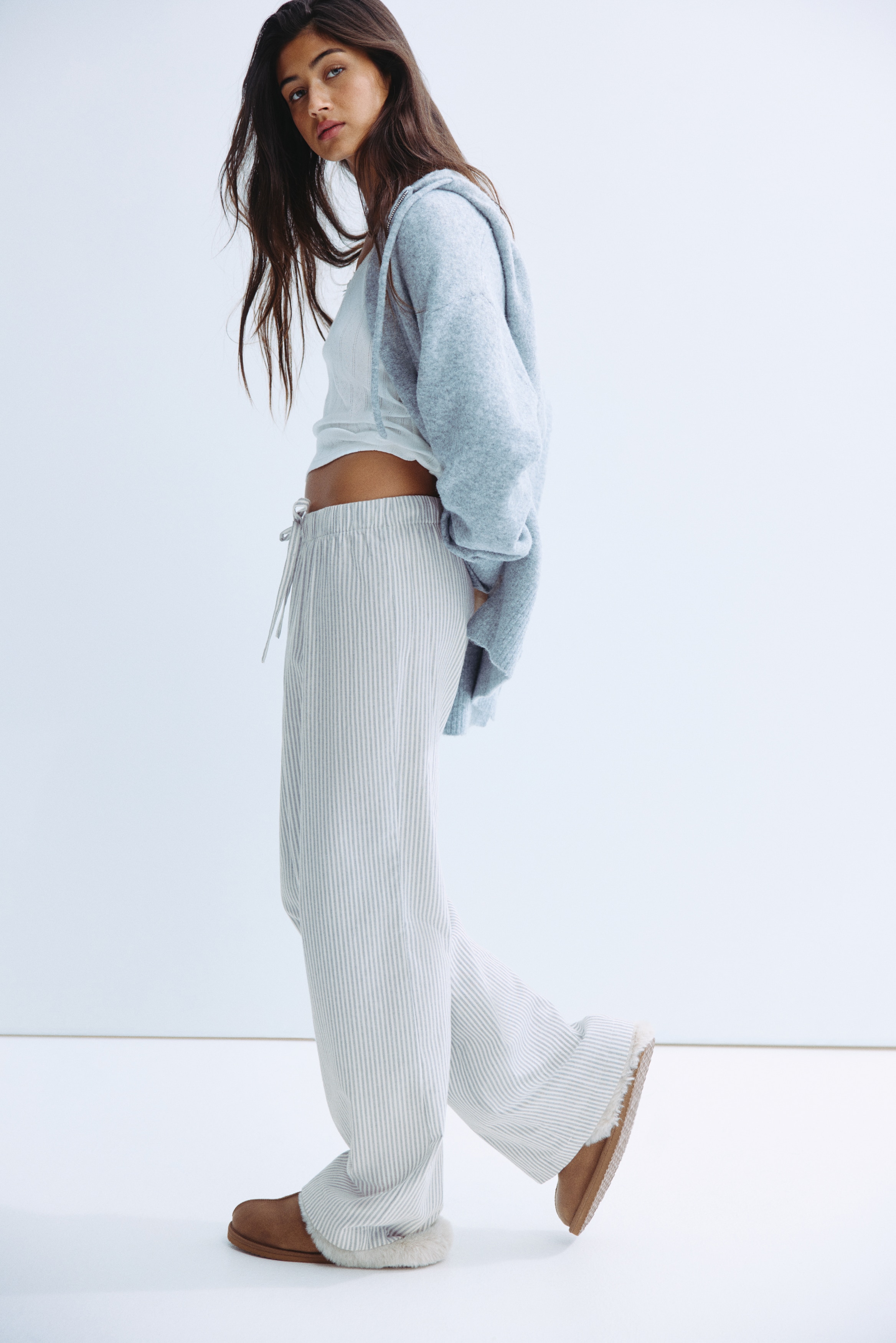 Pantaloni da pigiama flanella - Grigio/righe/Bianco/azzurro righe/Nero/quadri/Blu/quadri