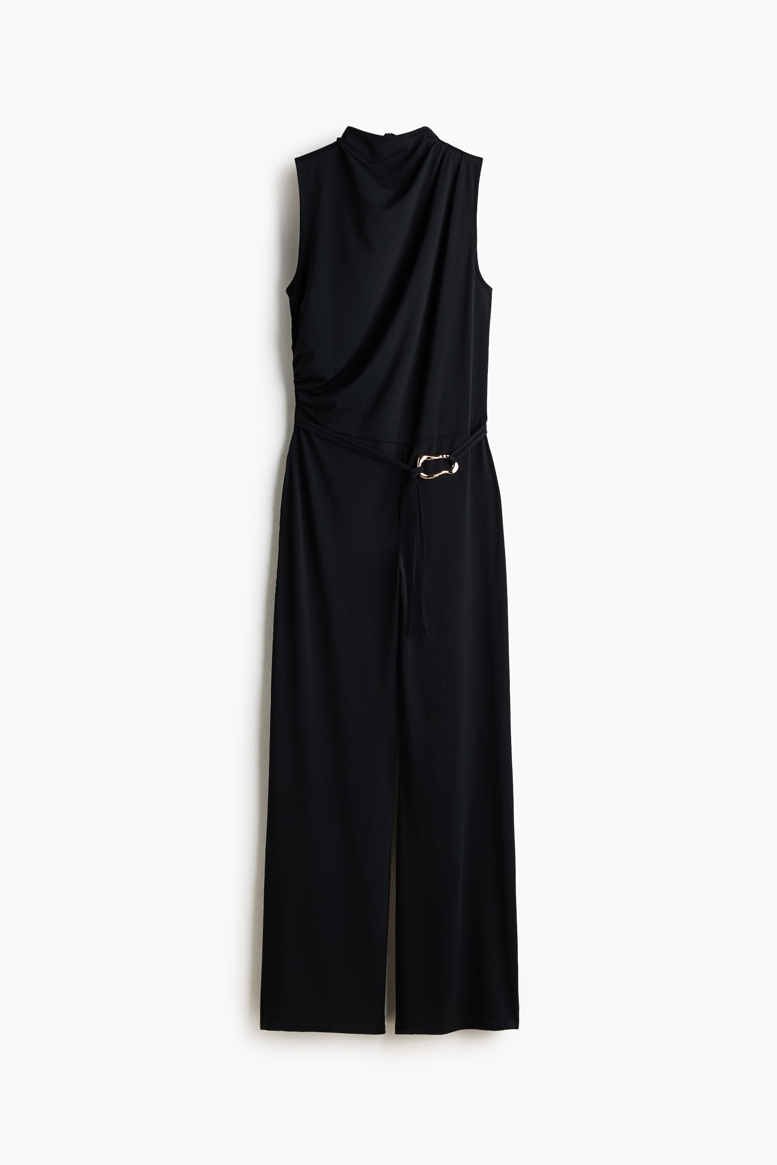 Draped jumpsuit - Black - 2
