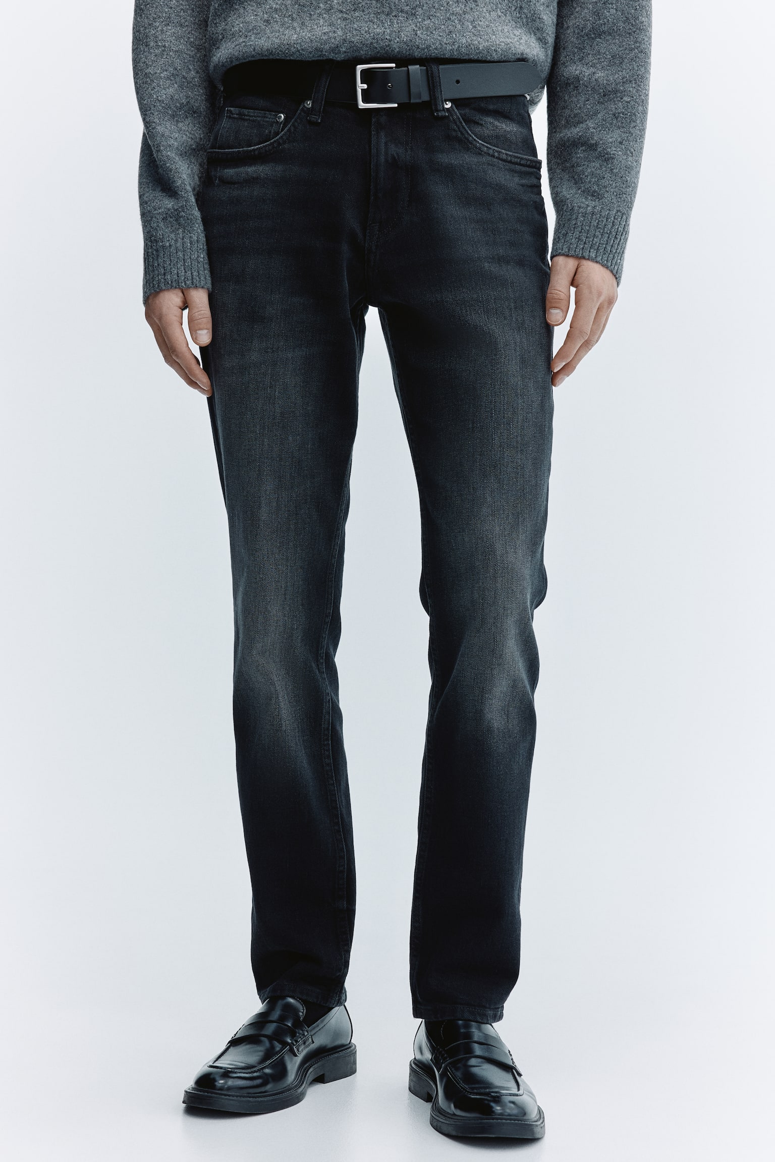 Slim jeans - שחור/כחול ביניים/אפור/כחול כהה - 4