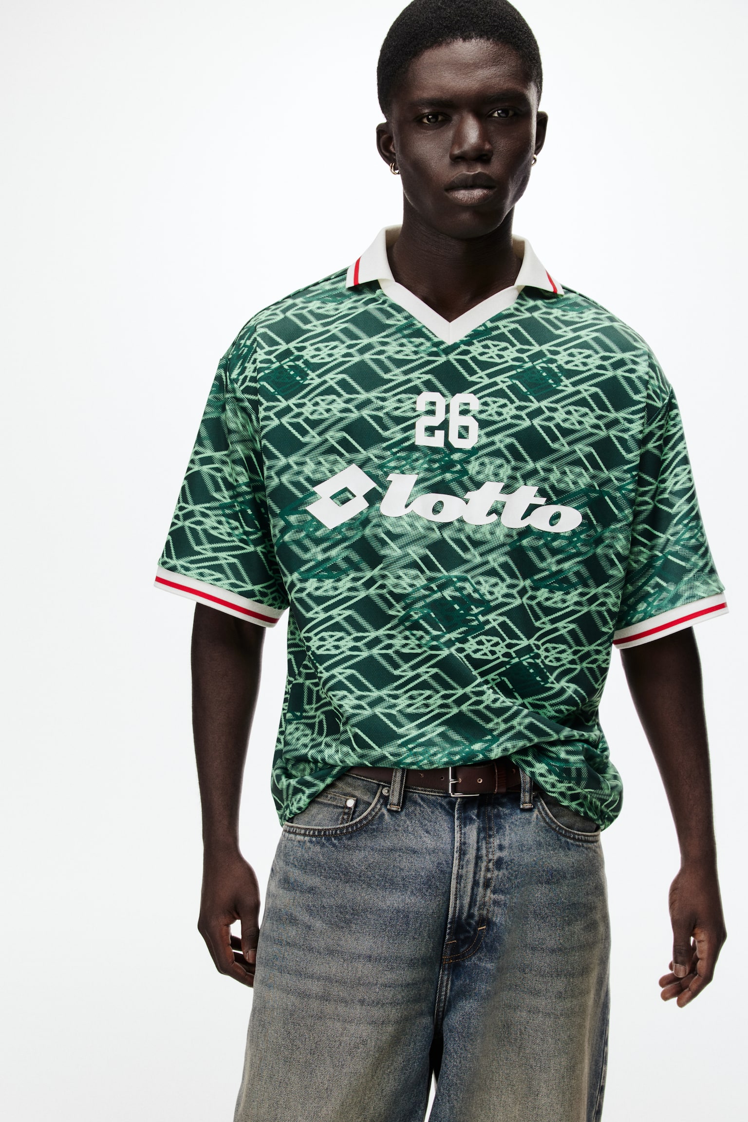 Loose-Fit Soccer Jersey - Green/Lotto/Navy blue/Lotto/Red/Lotto/White/Lotto/White/Lotto/Black/Lotto/Blue/Lotto - 1