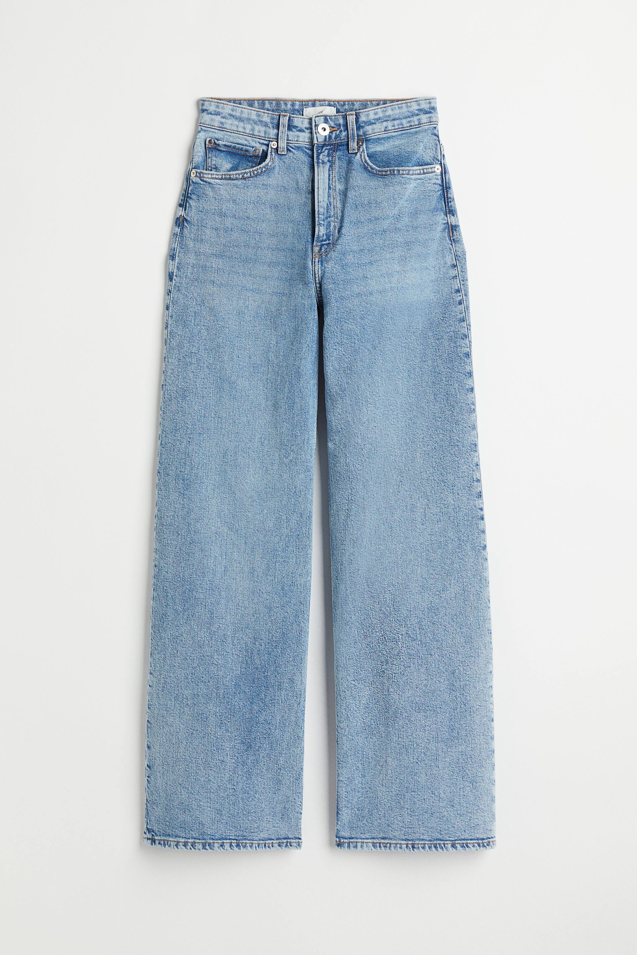 הצגת תמונה גדולה יותר: Wide High Jeans - תכלת - Ladies | H&M IL 1