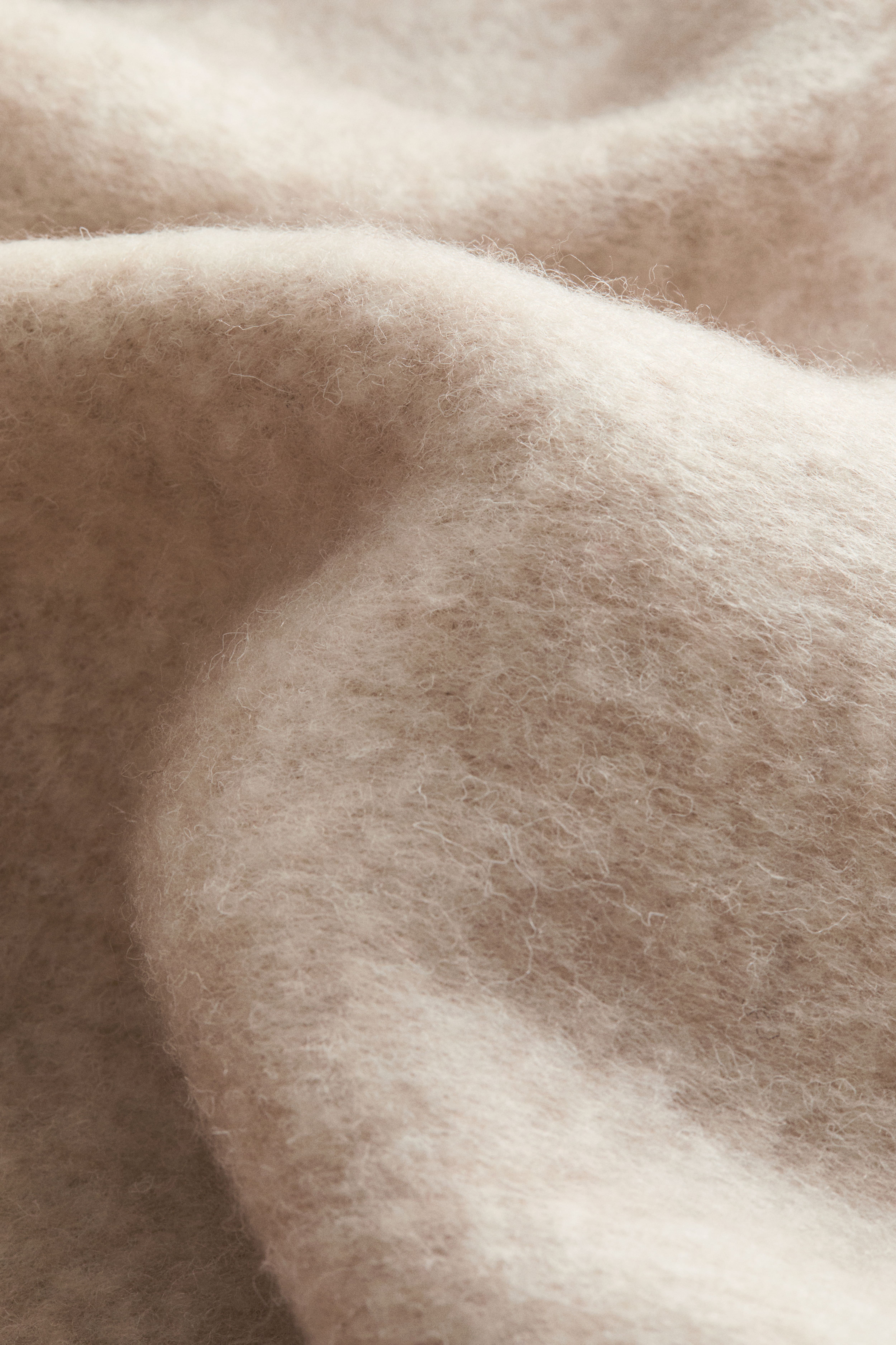 Wool-Blend Throw with Fringe