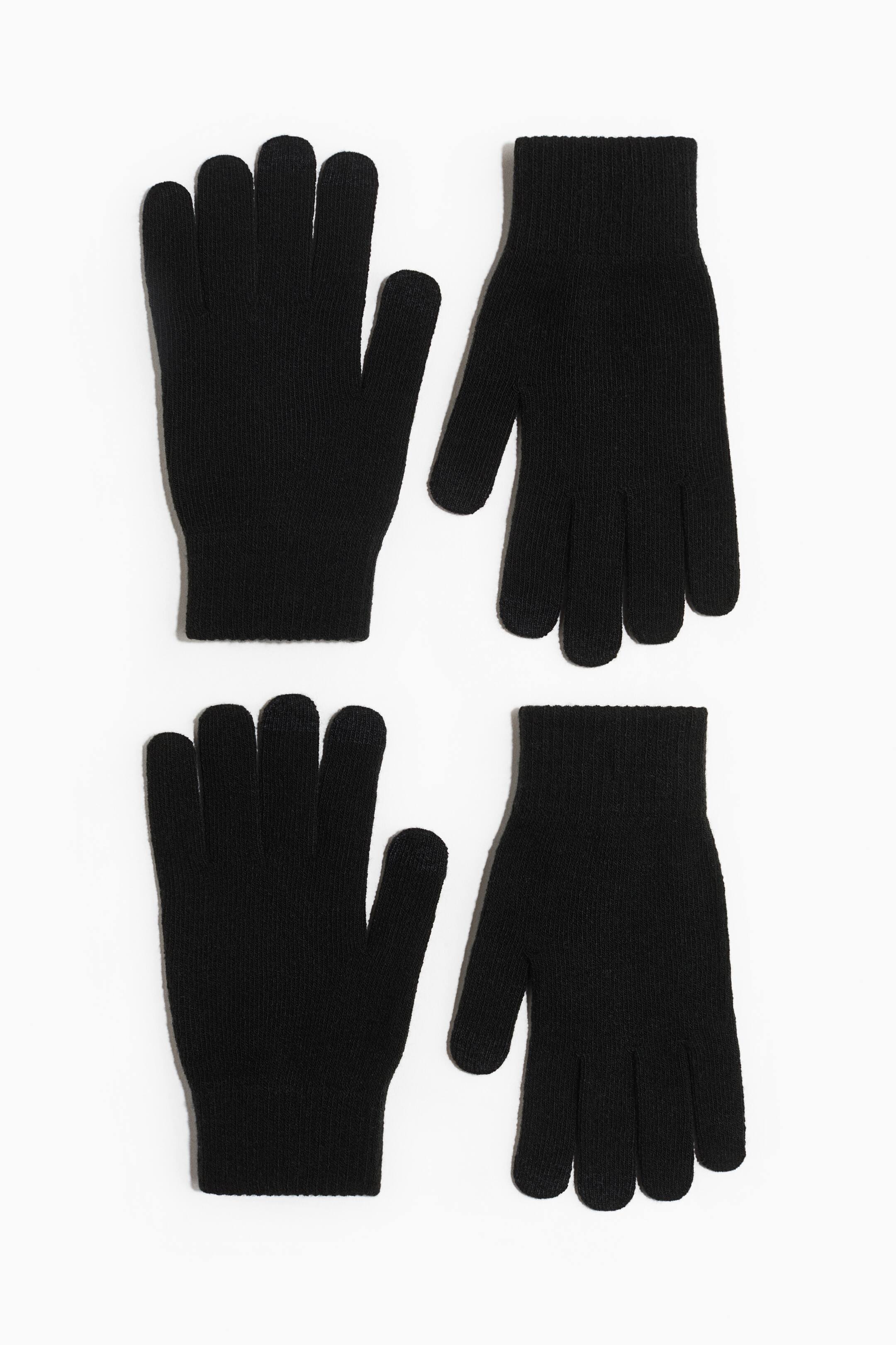 View larger image: 2-pack smartphone gloves - Black - Men | H&M 1