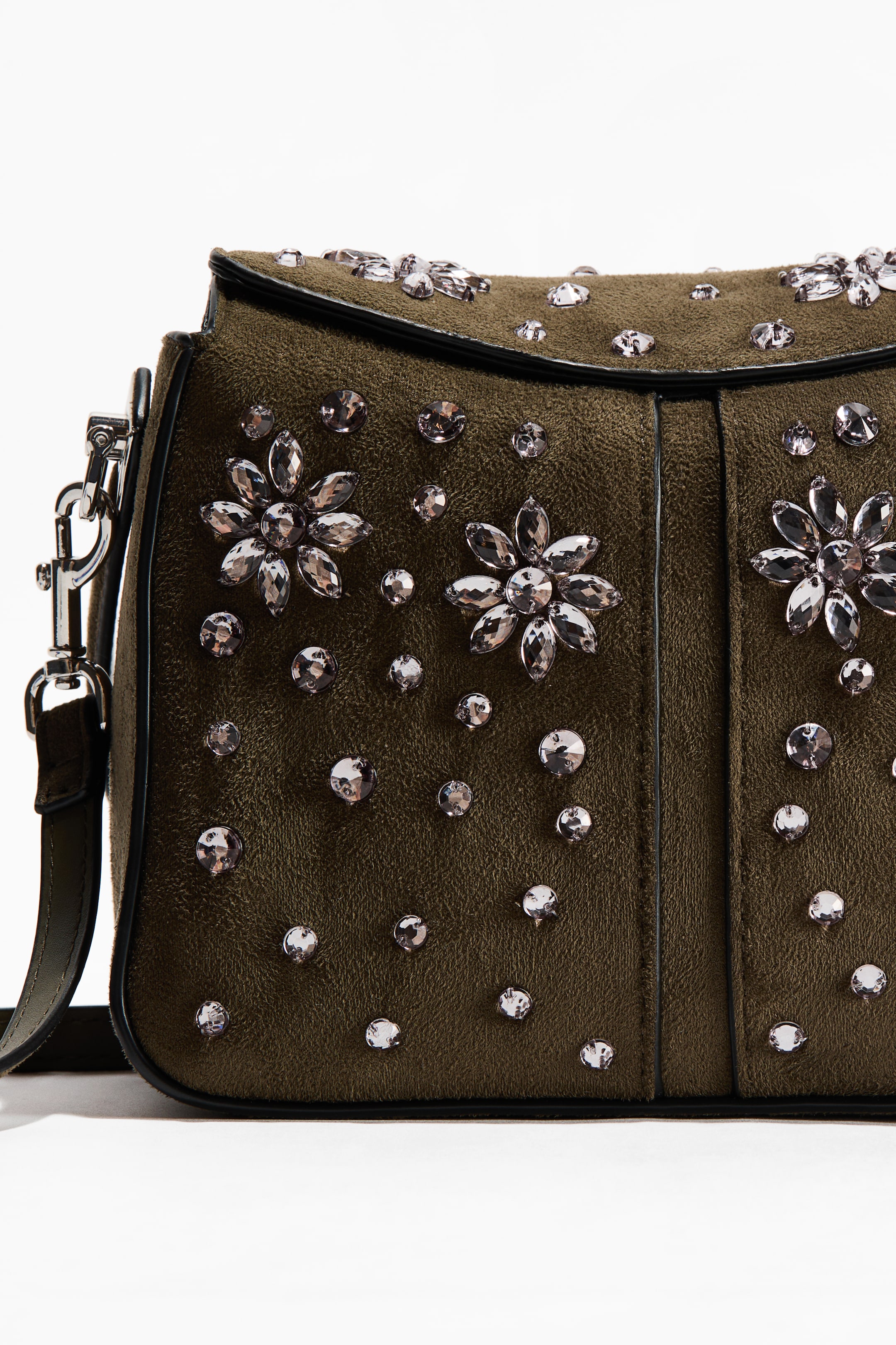 이미지 확대 보기: Embellished crossbody bag - 다크 카키 그린 - 여성 | H&M KR 3