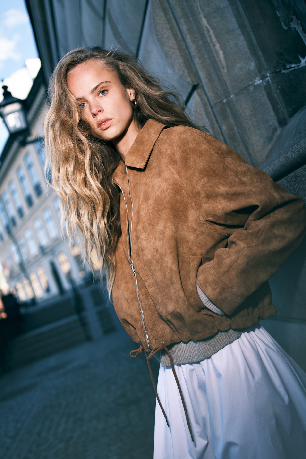 Veste en tissu gratté - Beige foncé - FEMME | H&M FR