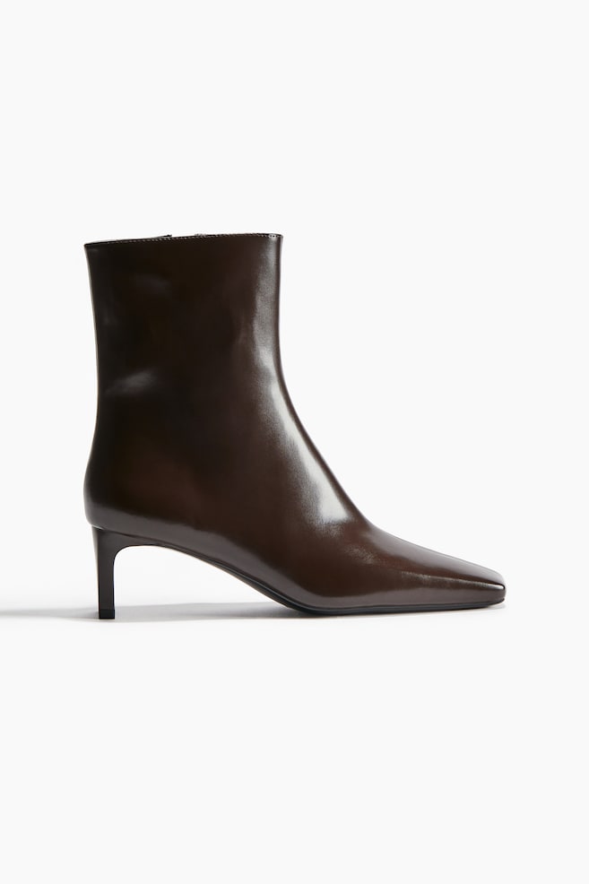 Bottines à talon - Marron foncé/Noir - 1
