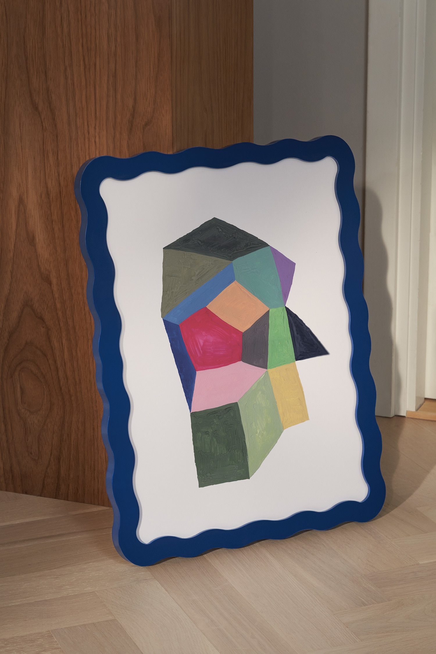 Wavy Billedramme Træ - Blå