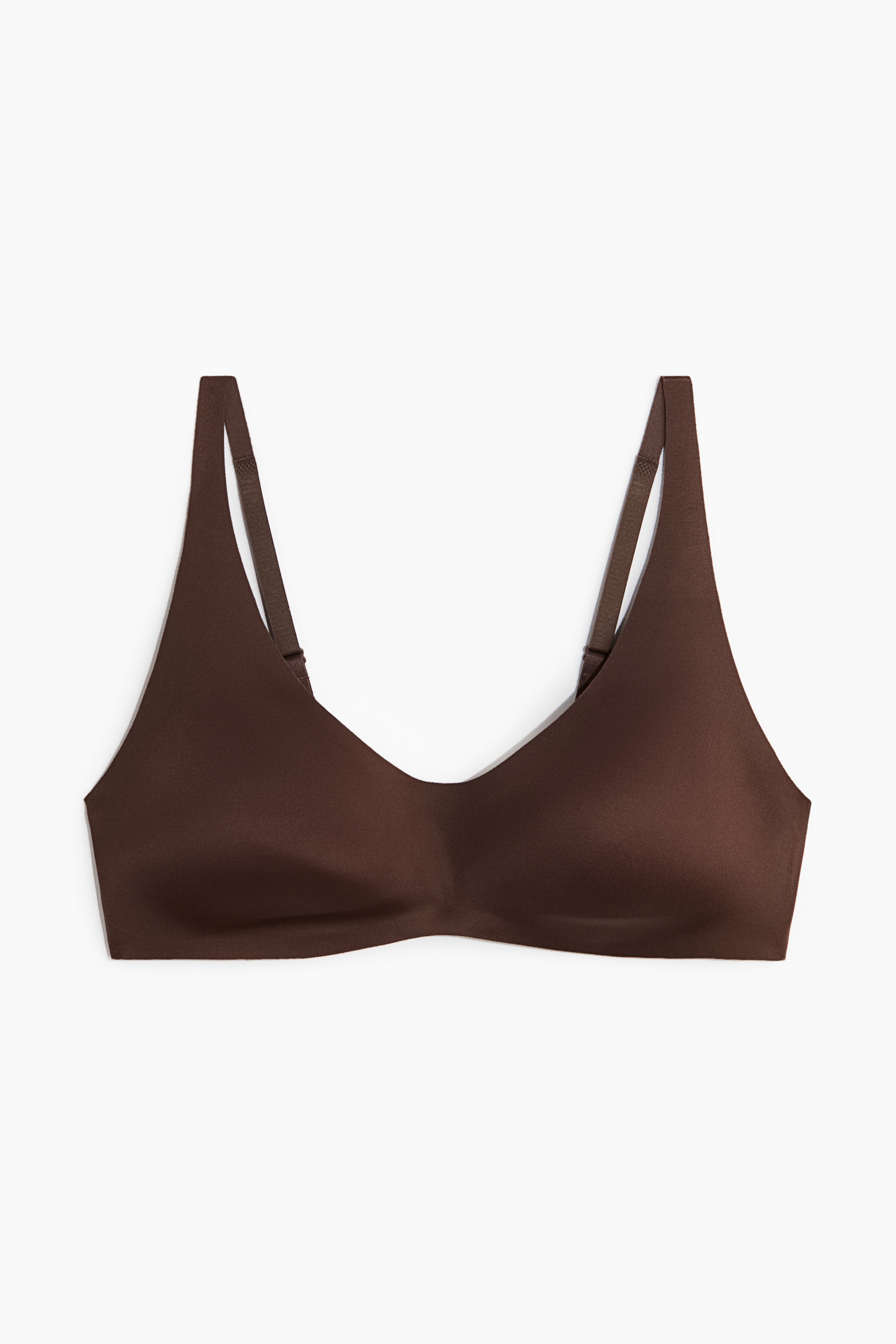 Reggiseno morbido imbottito in microfibra - Marrone scuro/Nero/Beige scuro