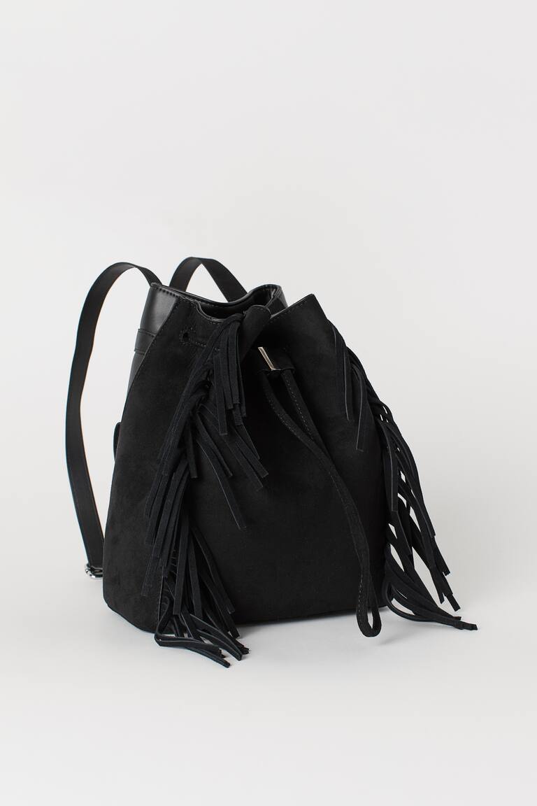 Small backpack with fringing